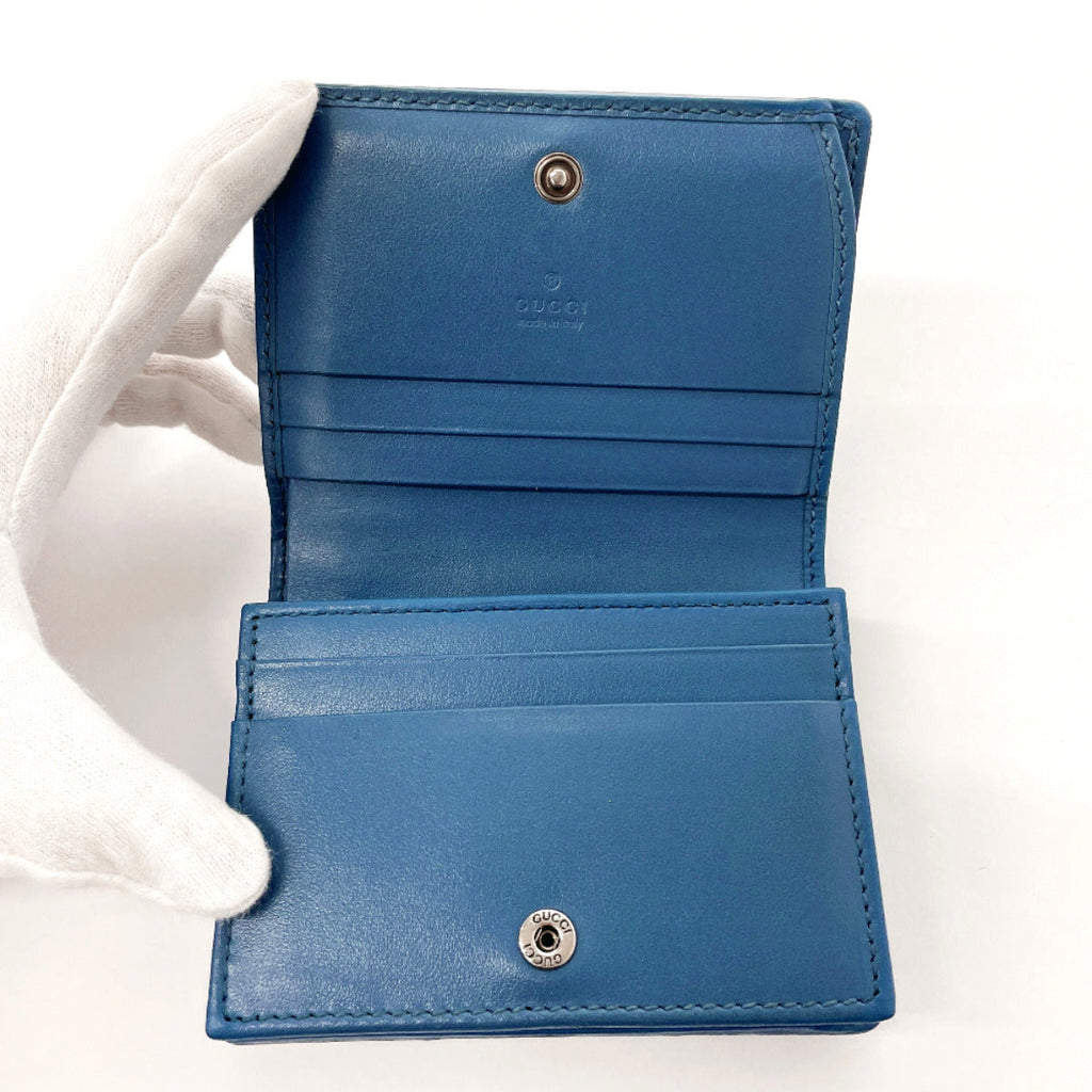 GUCCI wallet 466492 GG Marmont Compact wallet leather blue Women Used