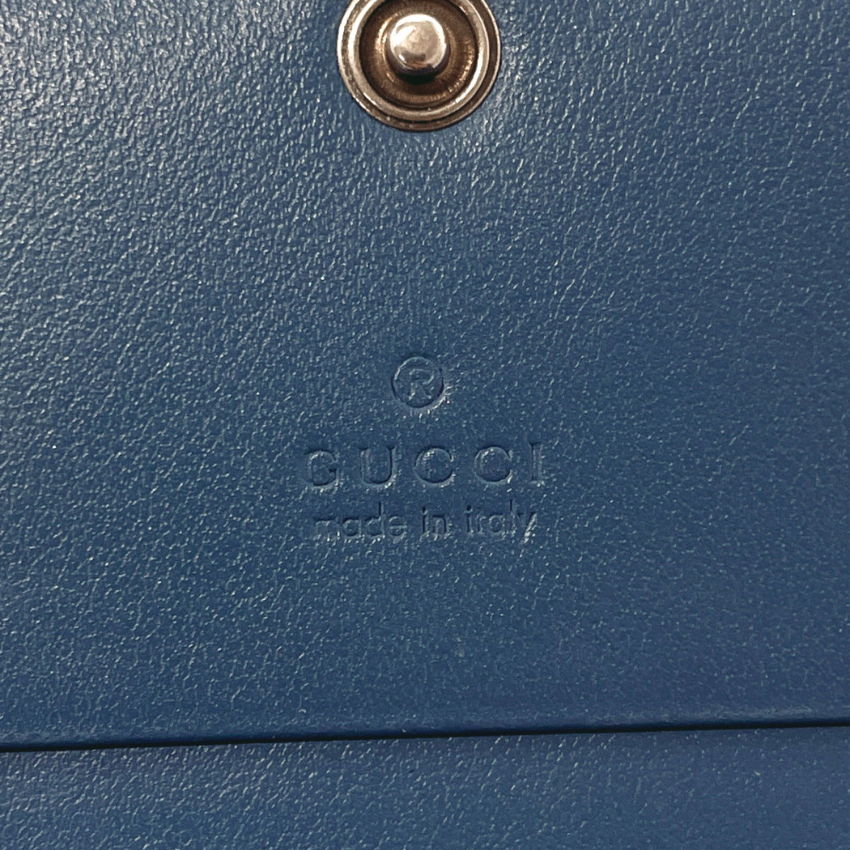 GUCCI wallet 466492 GG Marmont Compact wallet leather blue Women Used