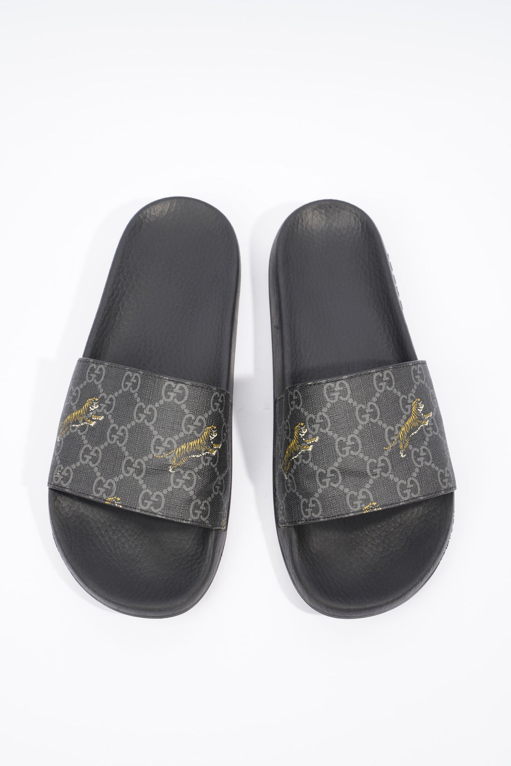 Gucci GG Supreme Monogram Tigers Black / Grey Monogram Canvas EU 44 UK 10