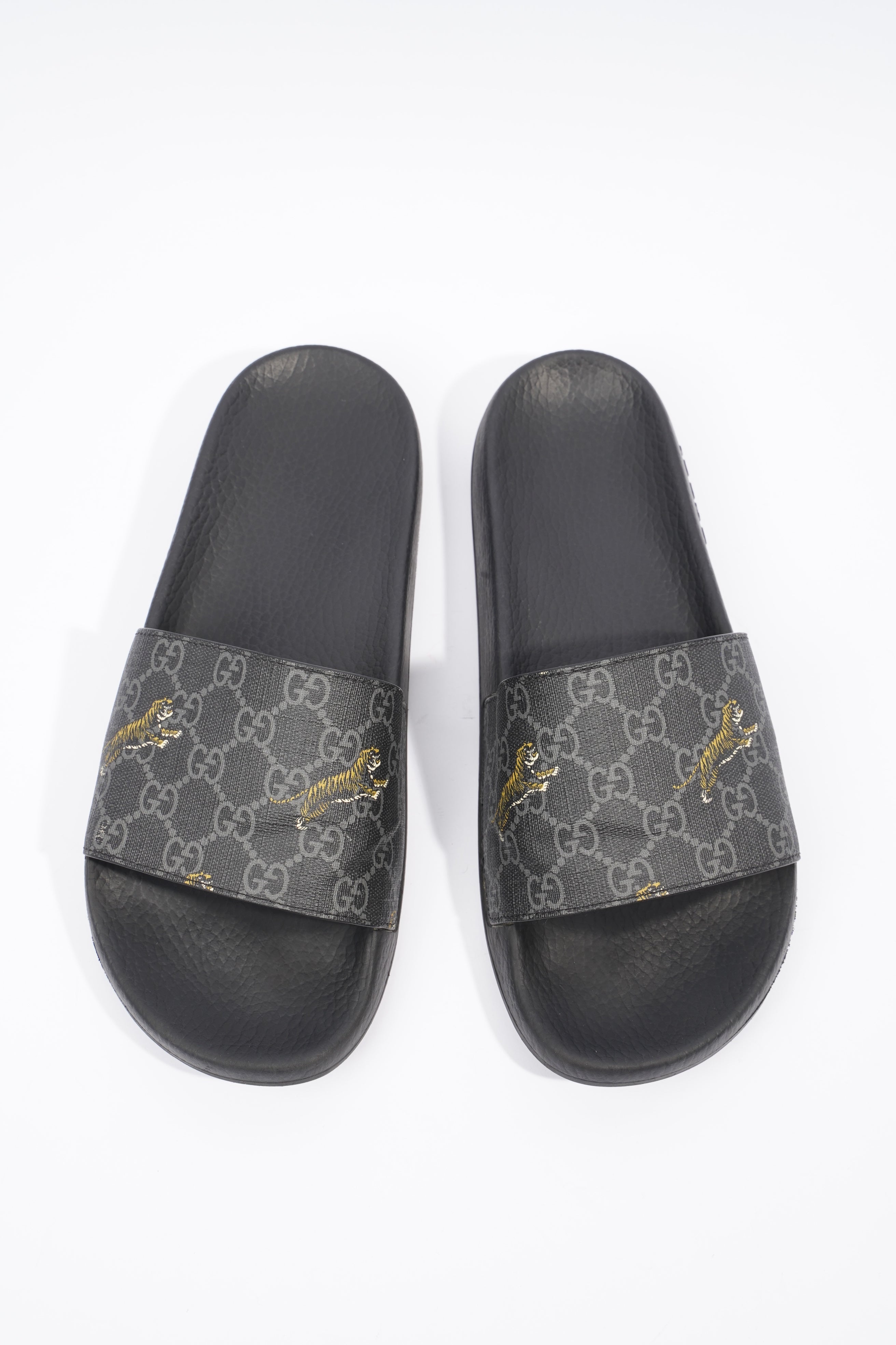 Gucci GG Supreme Monogram Tigers Black / Grey Monogram Canvas EU 44 UK 10