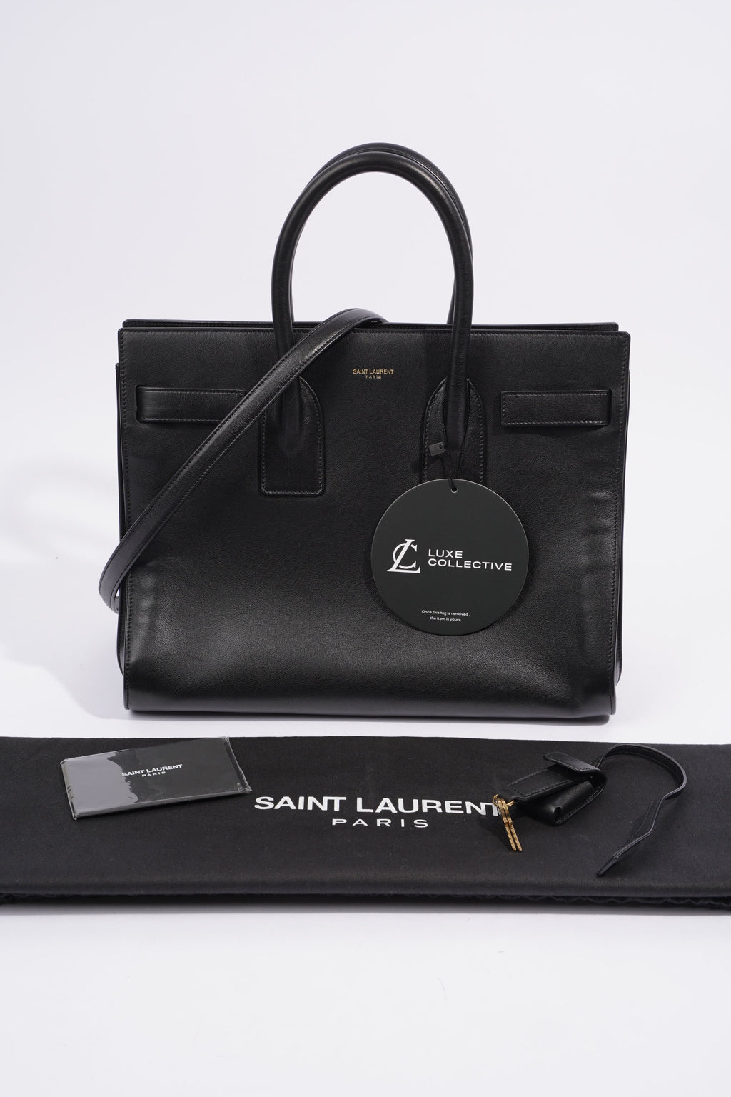 Saint Laurent Sac De Jour Black Leather Small