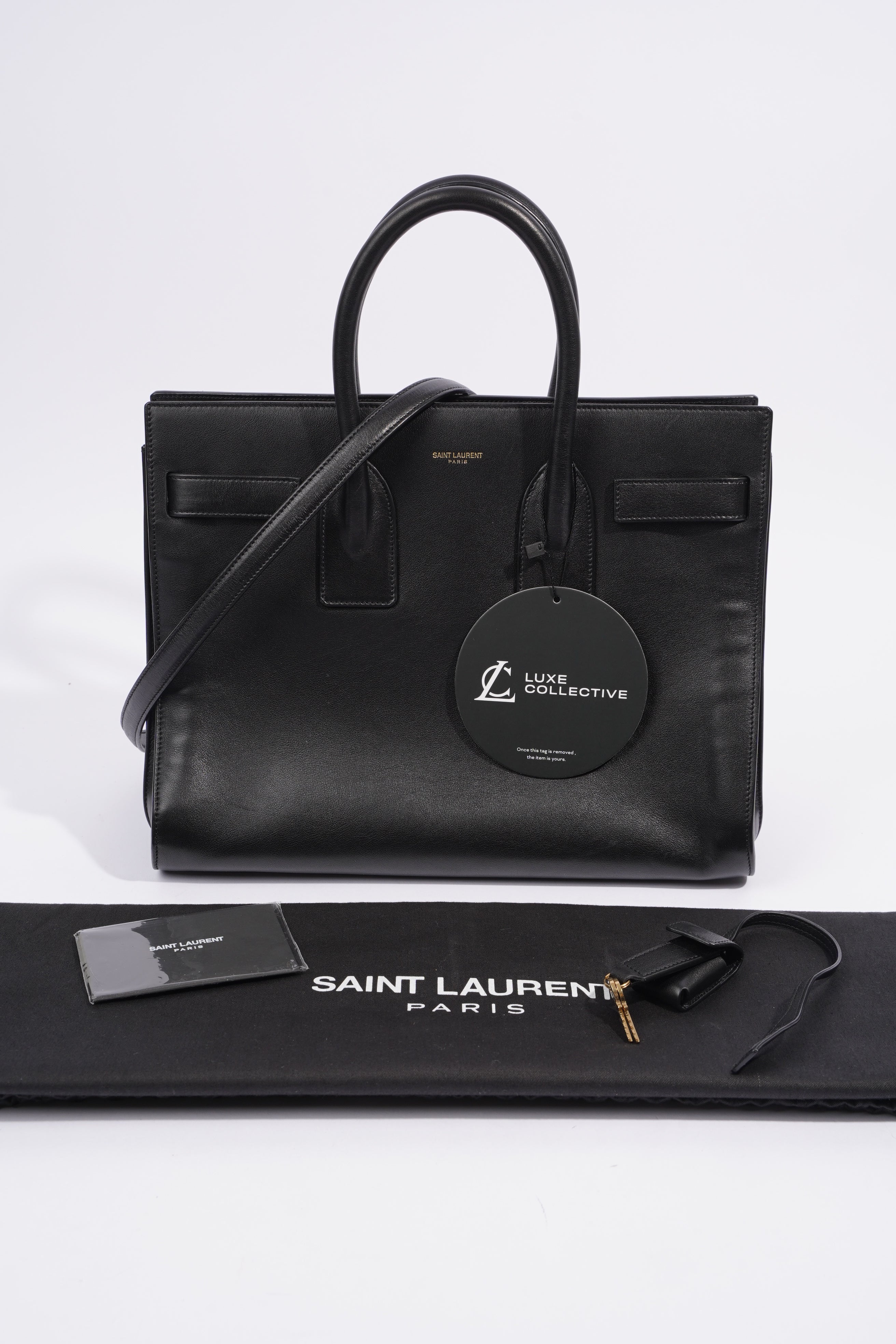 Saint Laurent Sac De Jour Black Leather Small