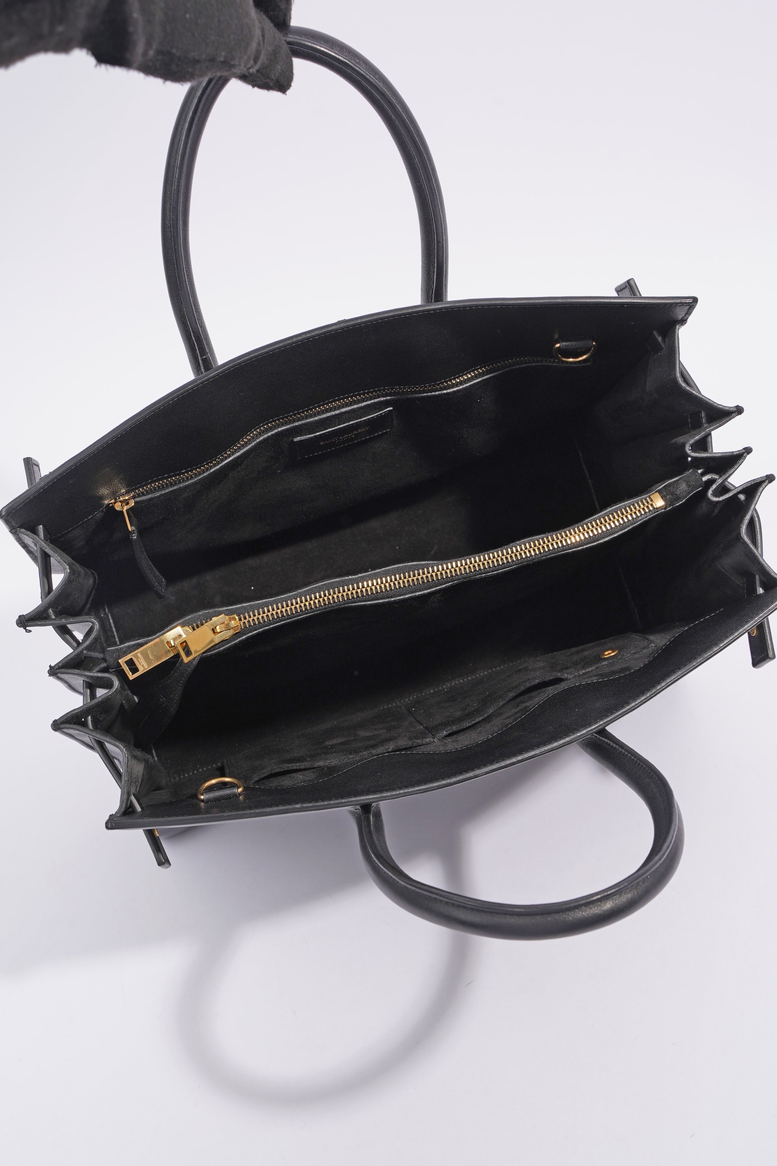 Saint Laurent Sac De Jour Black Leather Small