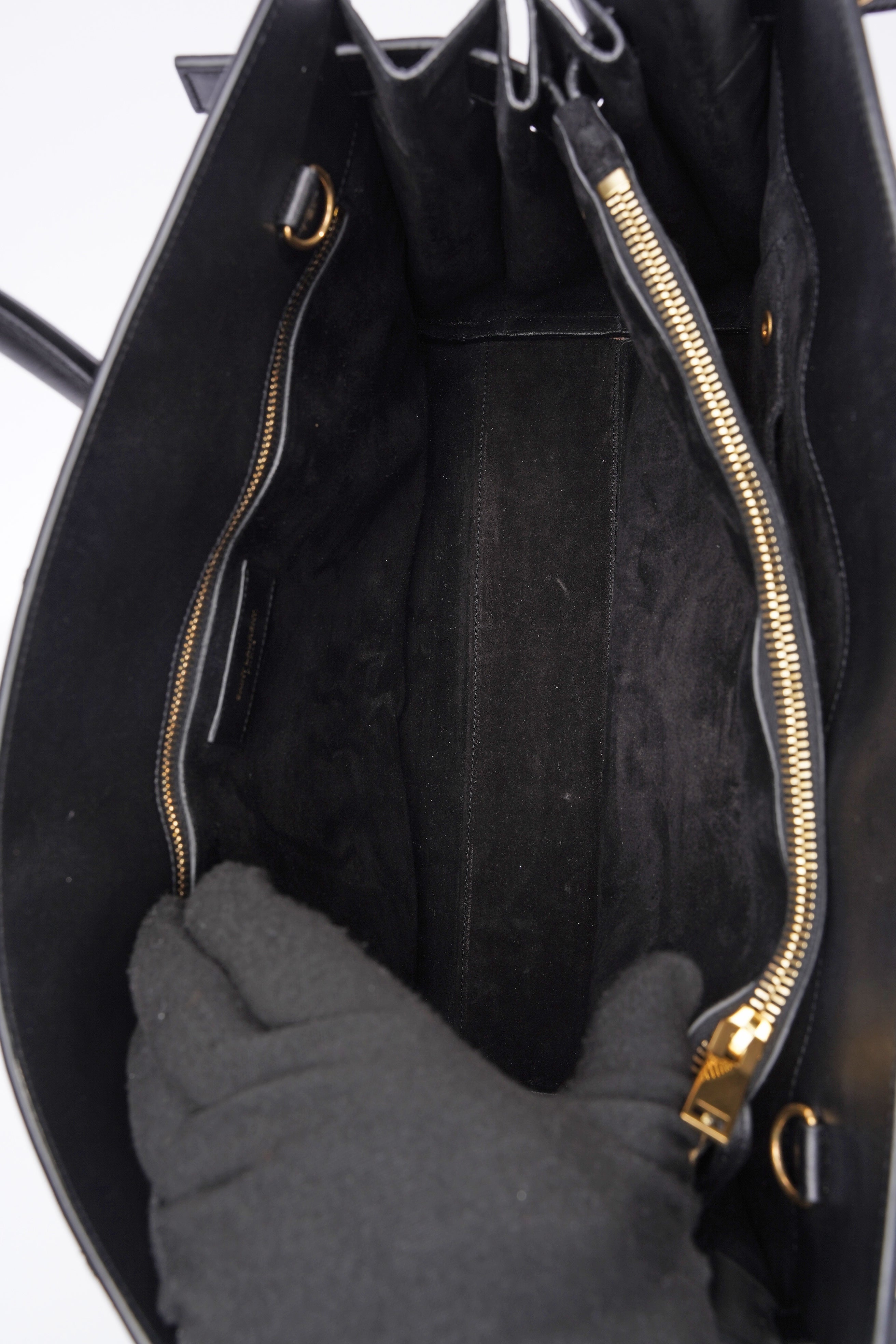 Saint Laurent Sac De Jour Black Leather Small
