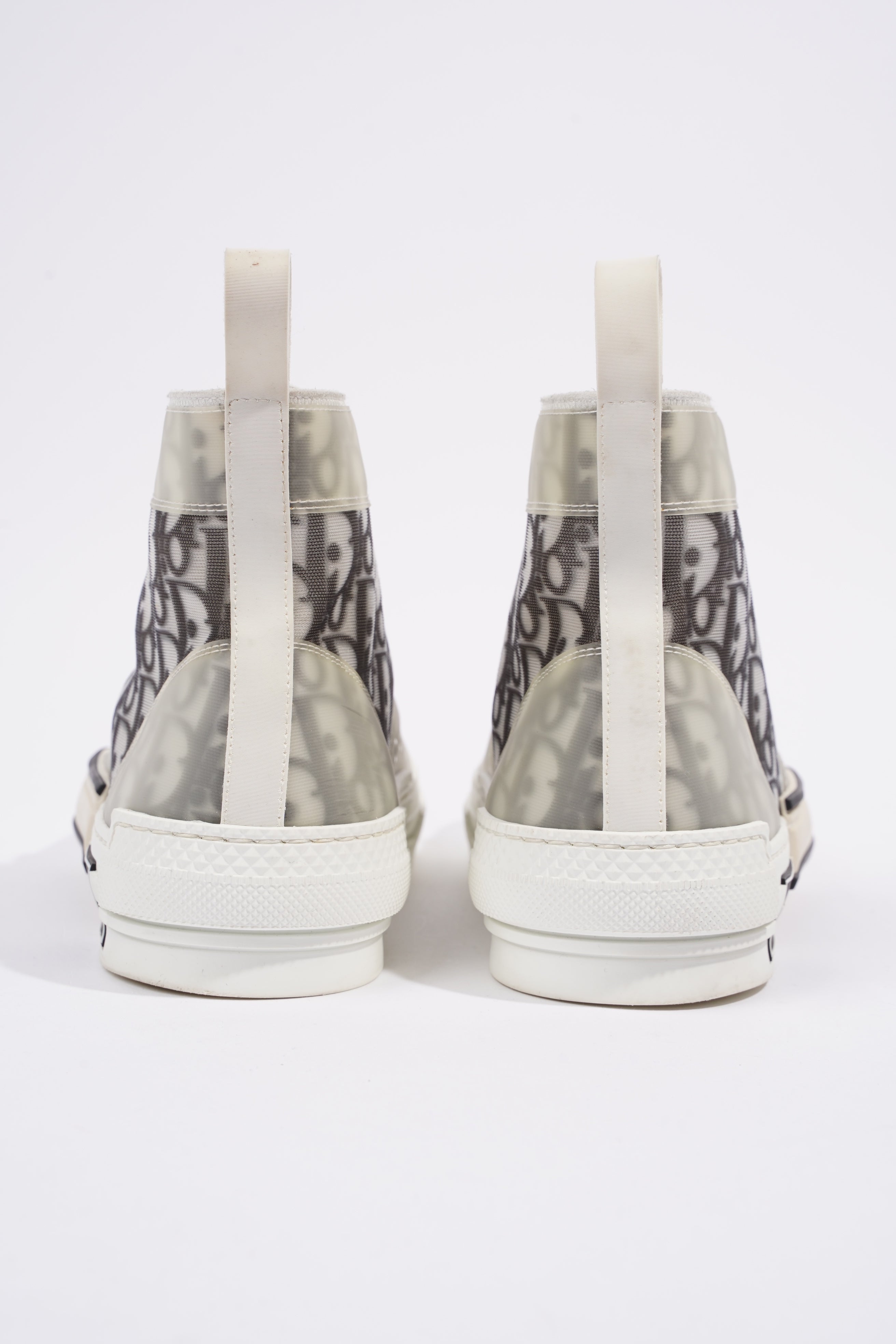 Christian Dior B23 Hightops White / Black Oblique Canvas EU 44 UK 10