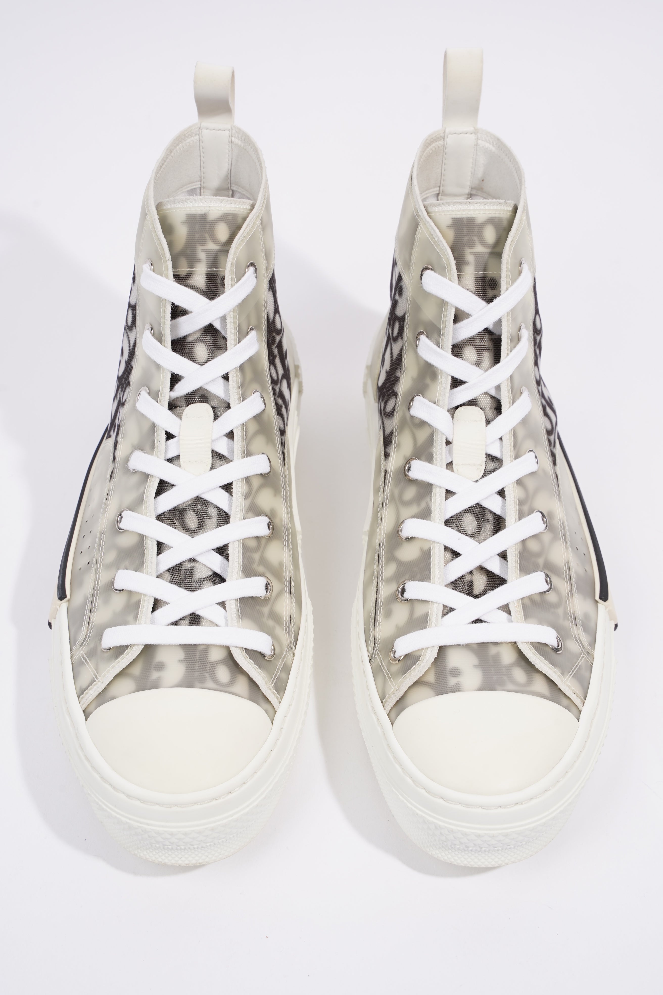 Christian Dior B23 Hightops White / Black Oblique Canvas EU 44 UK 10