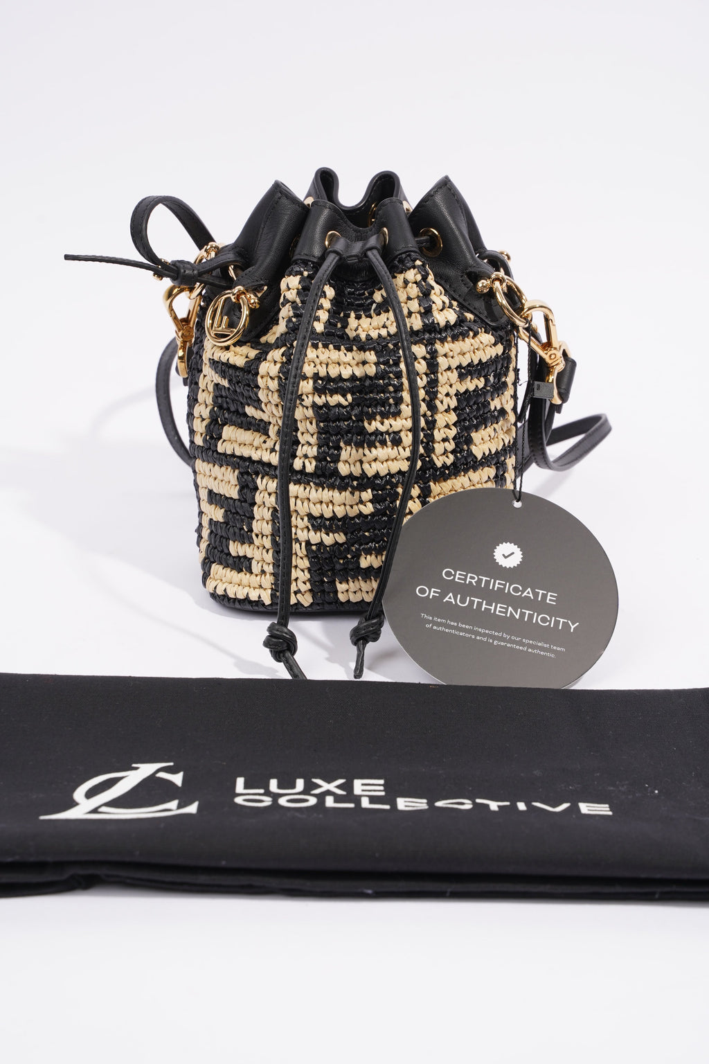 Fendi Mon Tresor Black / Beige Raffia