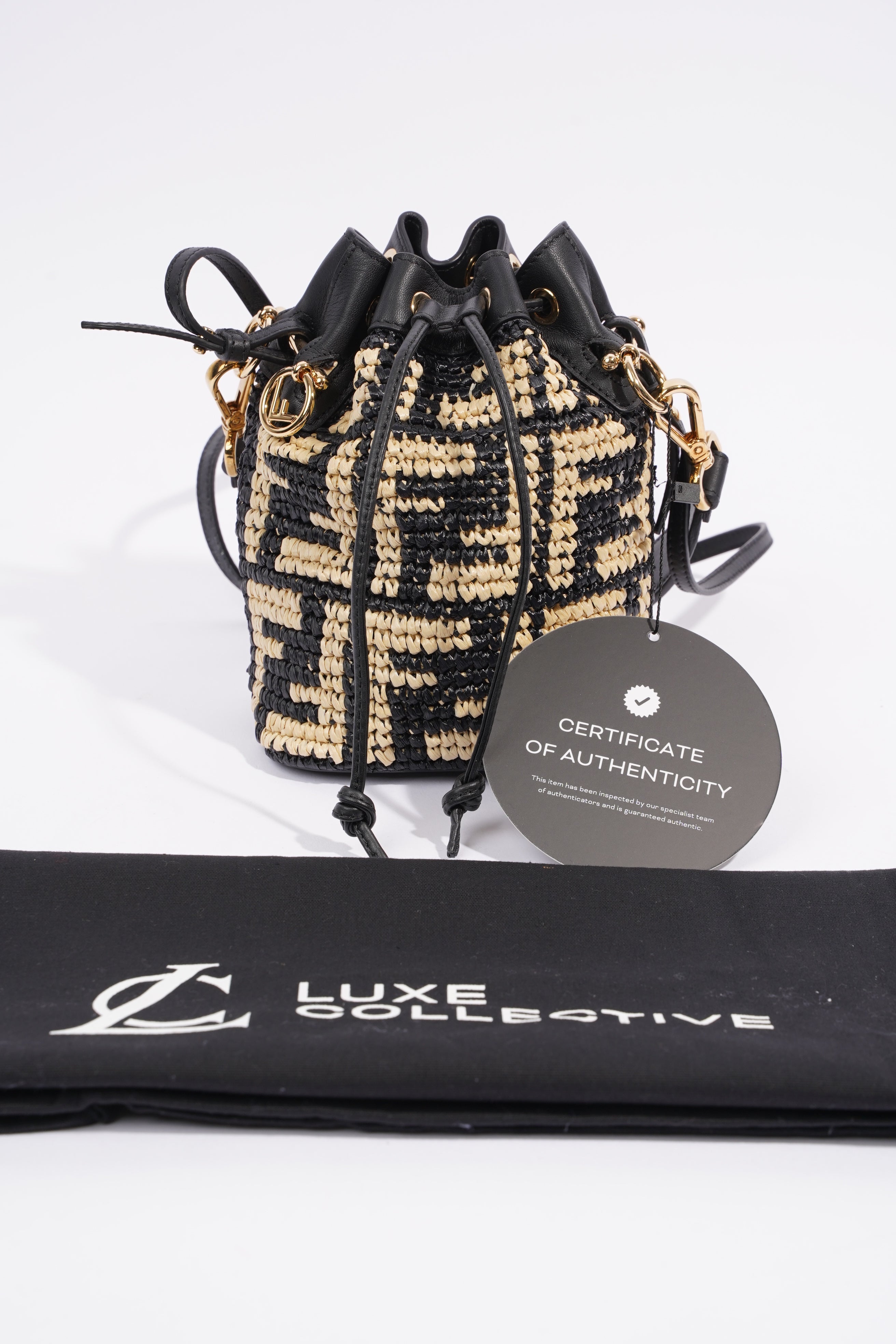 Fendi Mon Tresor Black / Beige Raffia