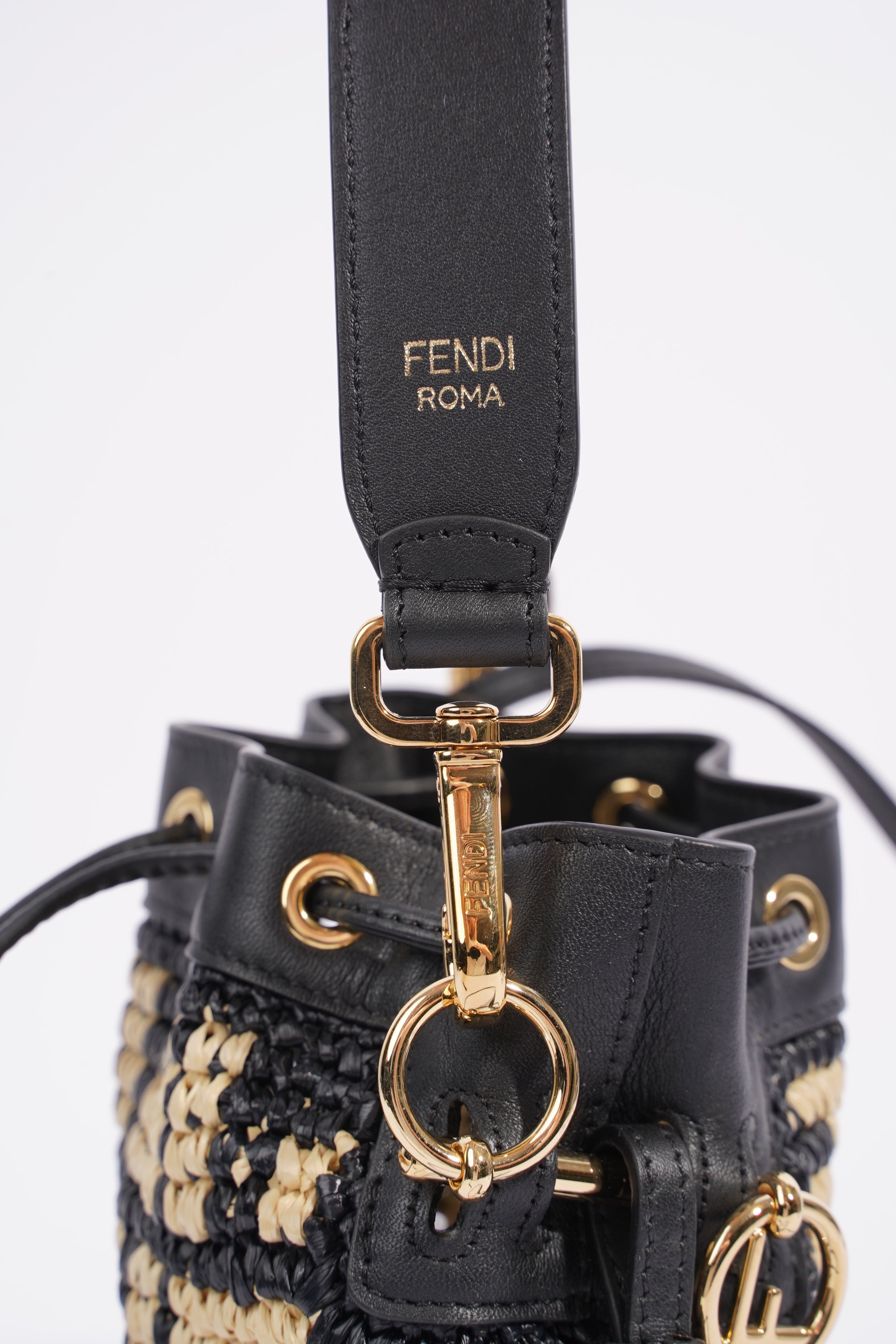 Fendi Mon Tresor Black / Beige Raffia