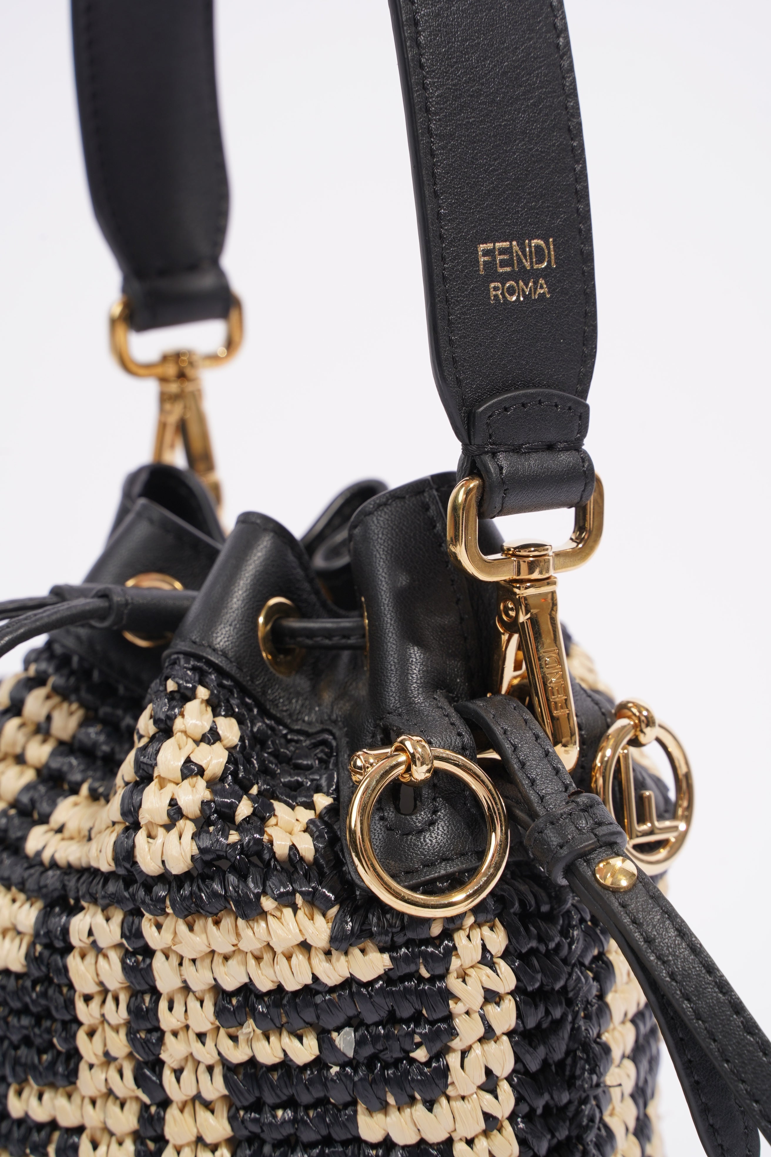 Fendi Mon Tresor Black / Beige Raffia