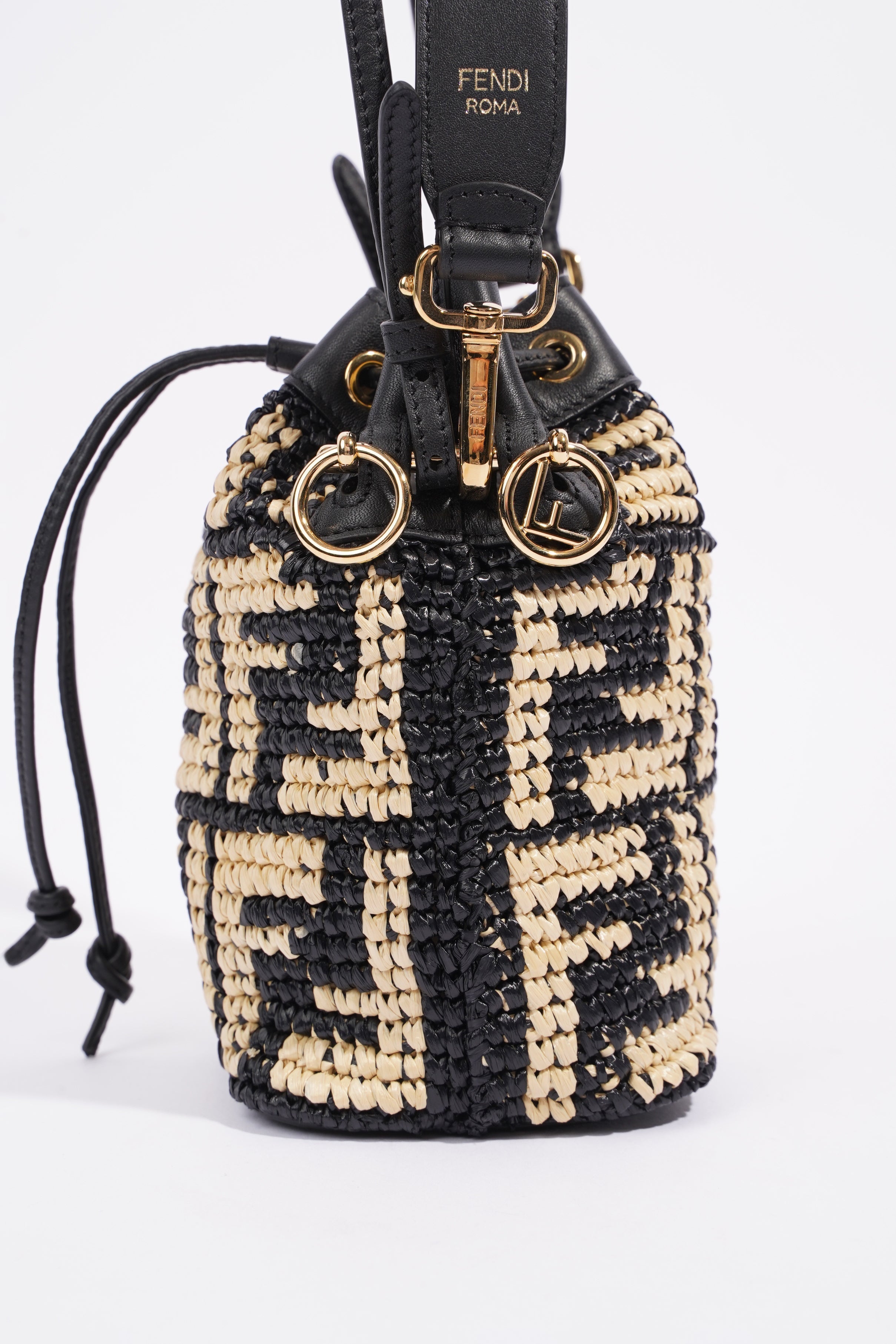 Fendi Mon Tresor Black / Beige Raffia