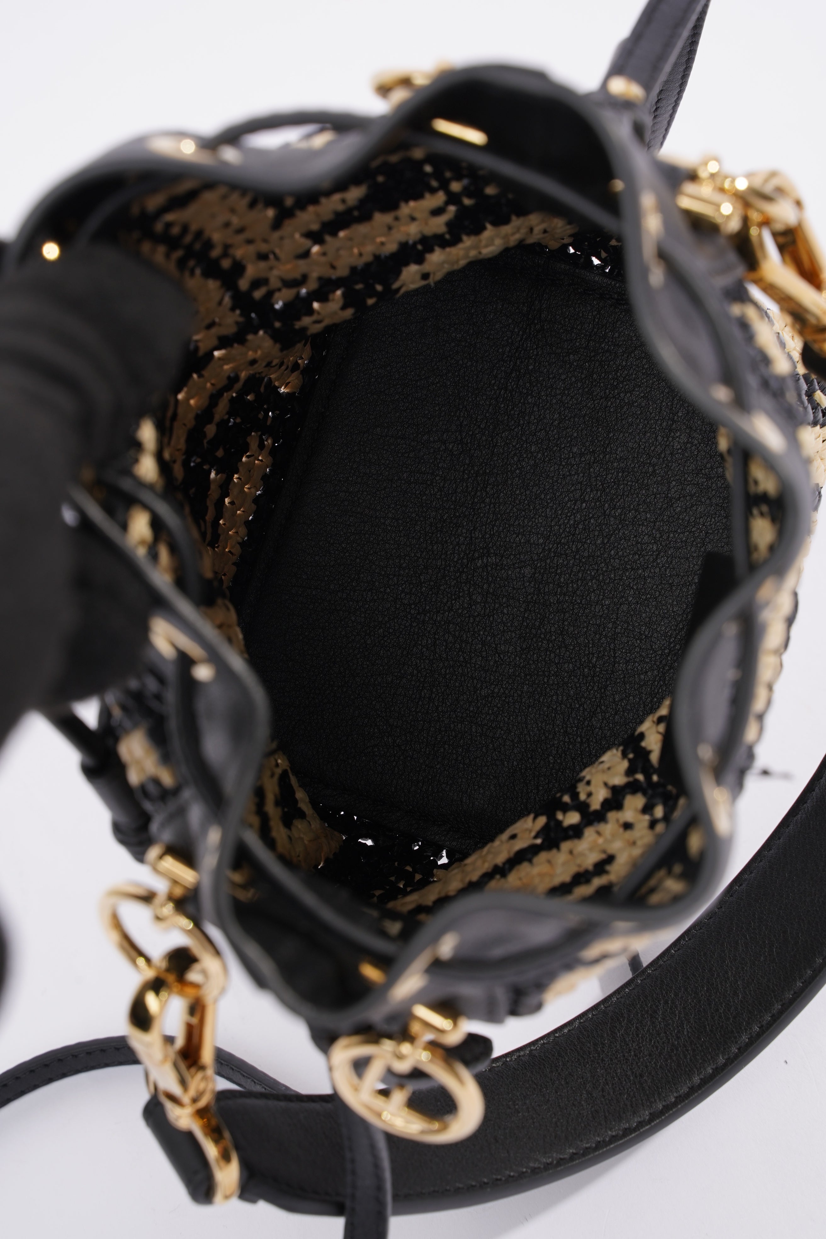 Fendi Mon Tresor Black / Beige Raffia