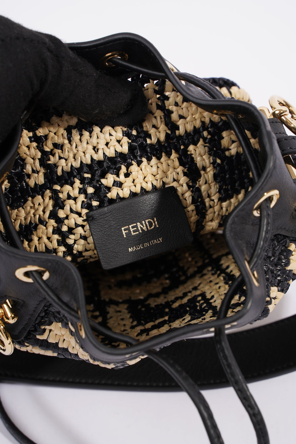 Fendi Mon Tresor Black / Beige Raffia