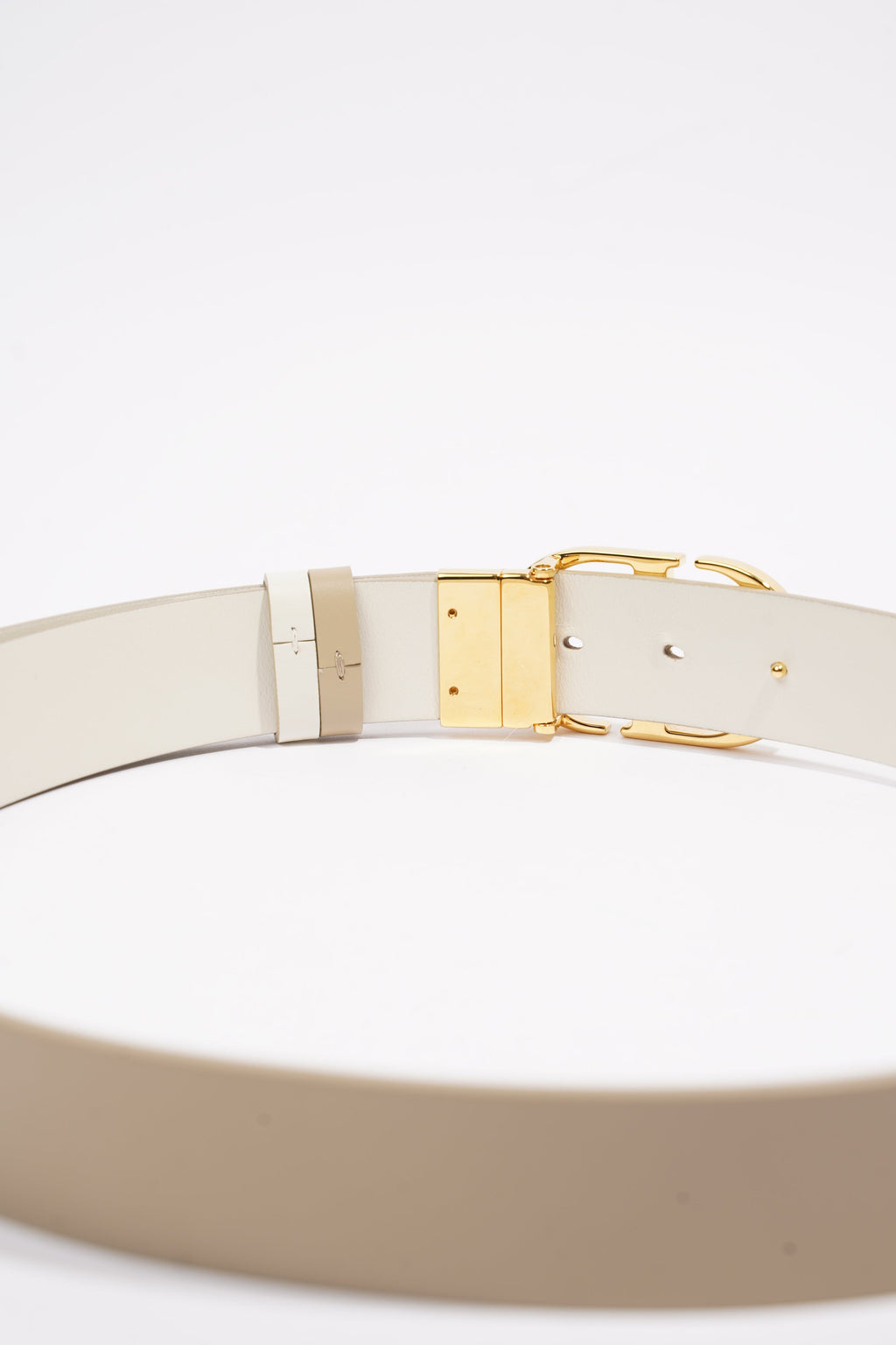 Christian Dior 30 Montaigne Reversible Belt Cream / Beige Leather 95cm 38"
