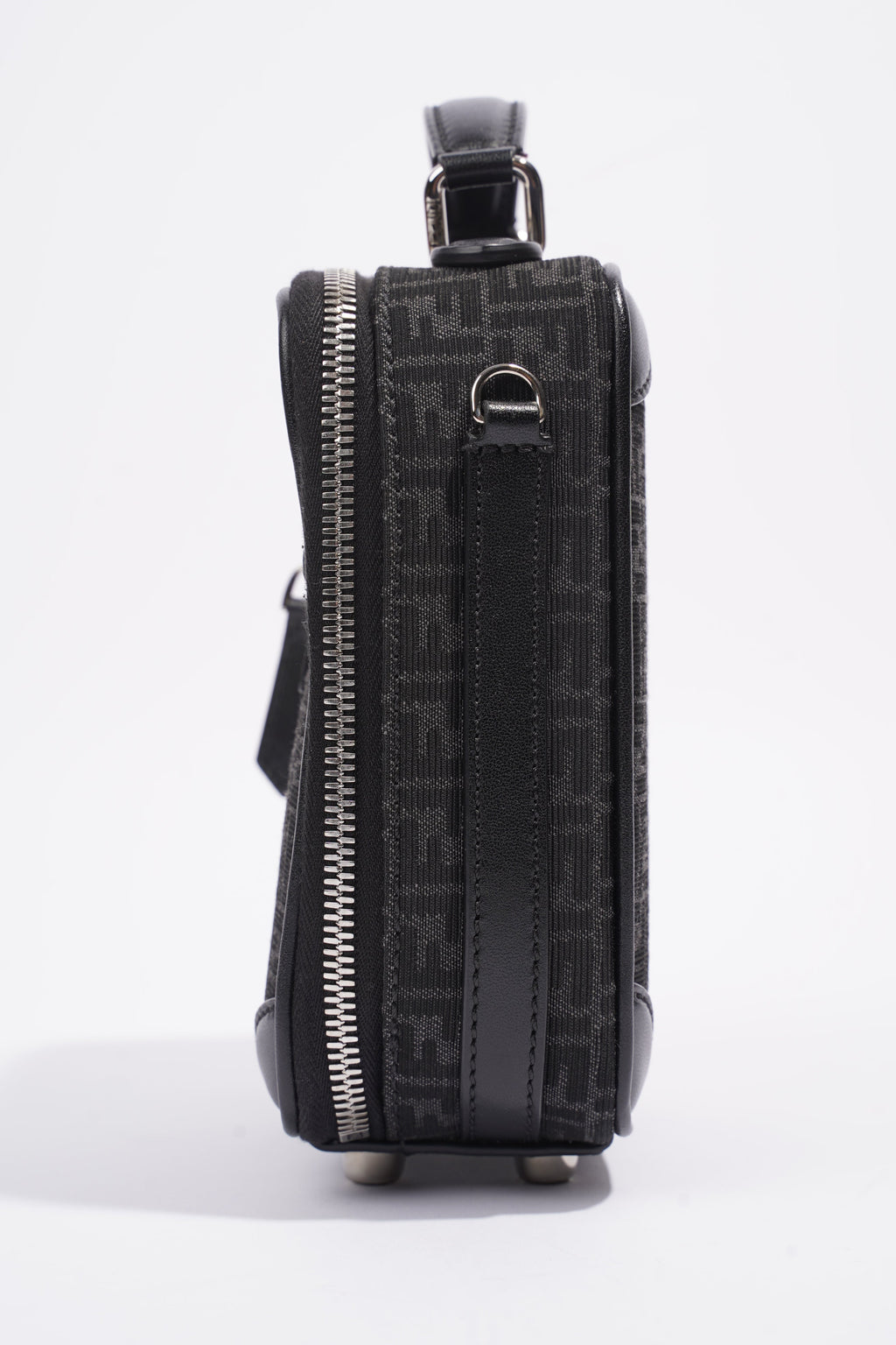 Fendi Travel Mini Bag Jacquard Micro FF Black Fabric