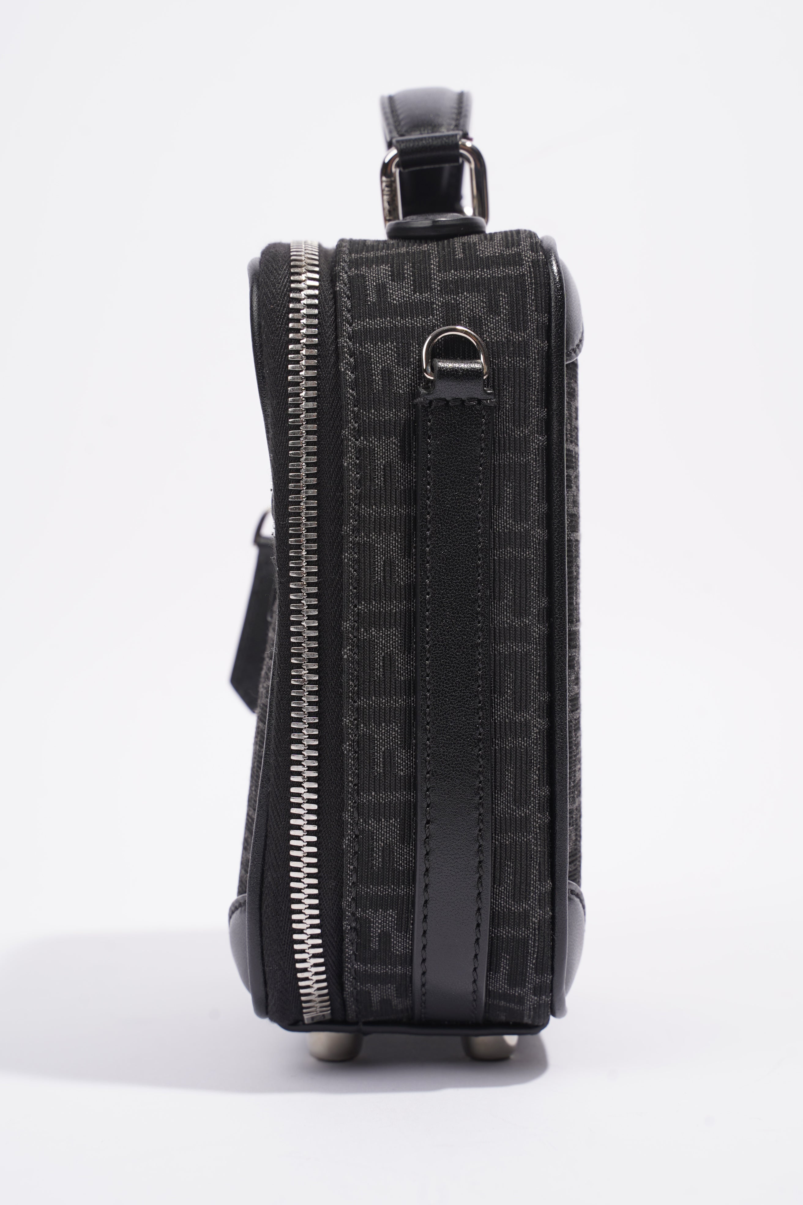 Fendi Travel Mini Bag Jacquard Micro FF Black Fabric