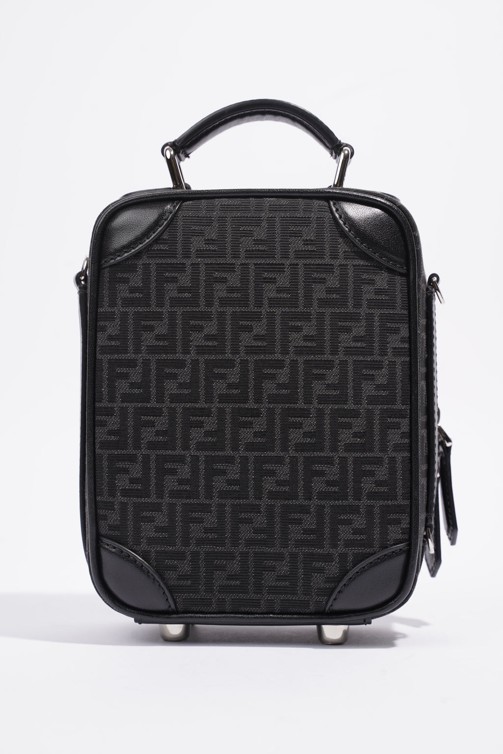 Fendi Travel Mini Bag Jacquard Micro FF Black Fabric