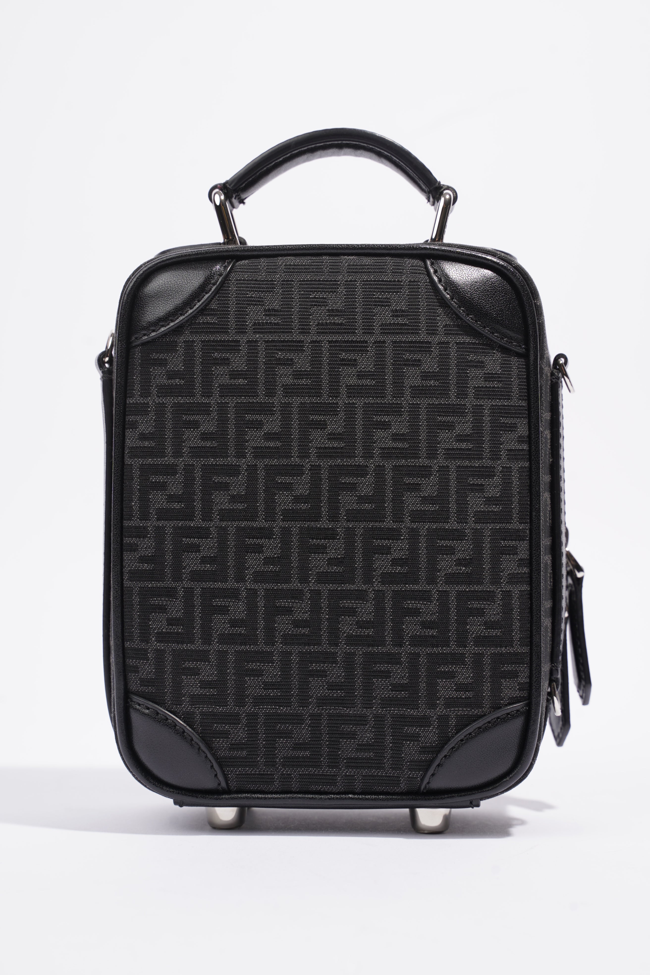 Fendi Travel Mini Bag Jacquard Micro FF Black Fabric