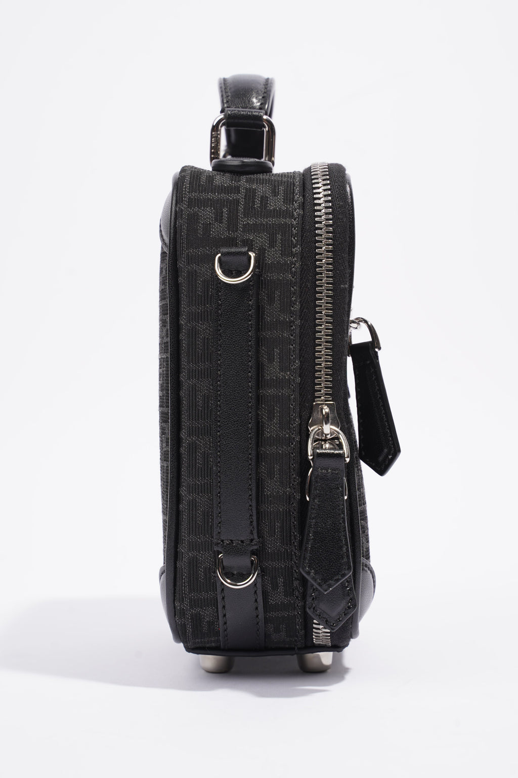 Fendi Travel Mini Bag Jacquard Micro FF Black Fabric