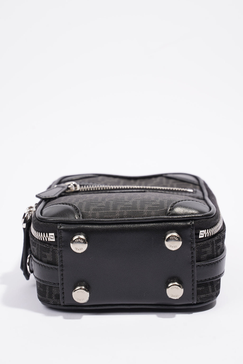 Fendi Travel Mini Bag Jacquard Micro FF Black Fabric