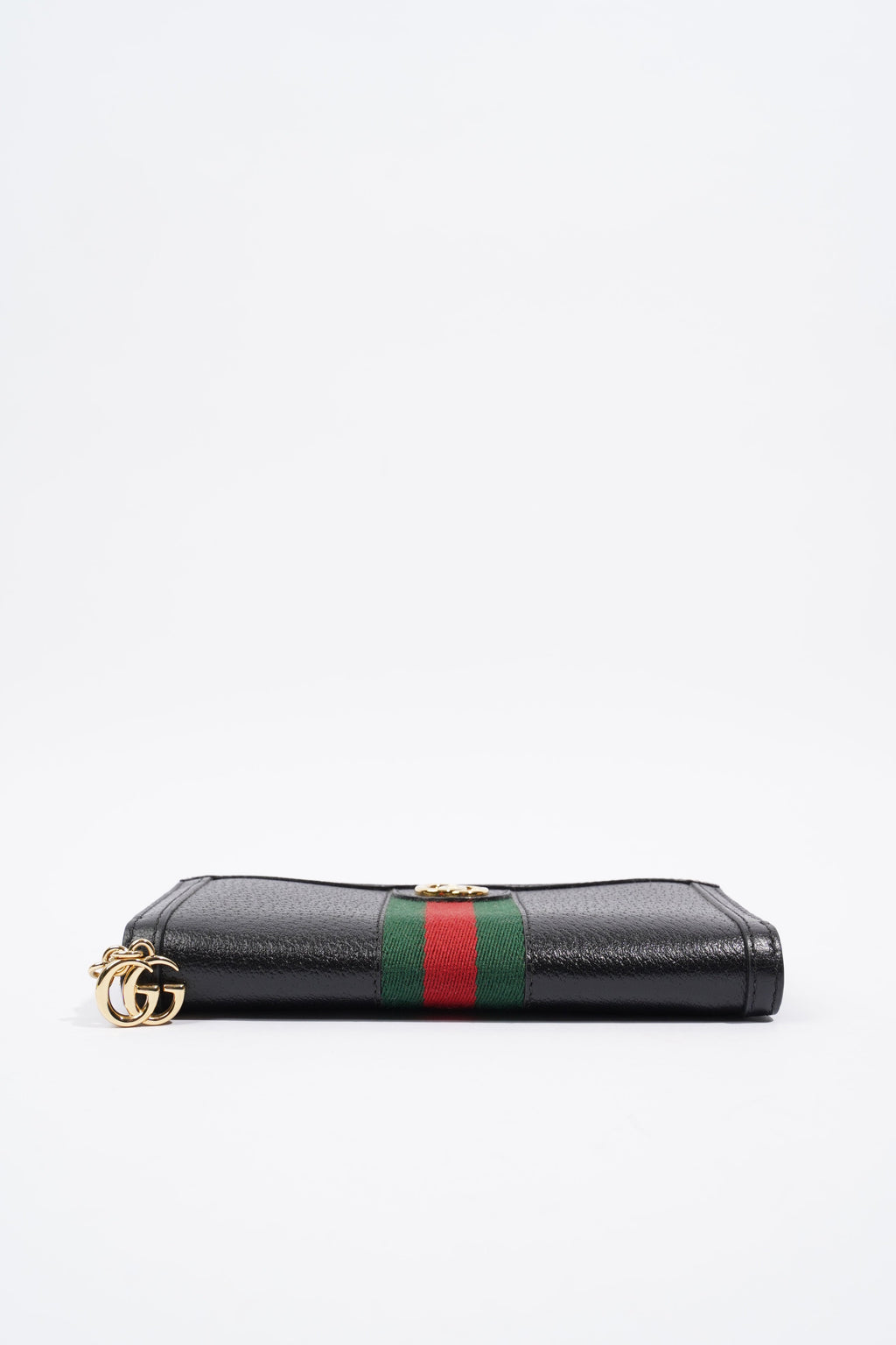 Gucci Ophidia Web Wallet Black / Red / Green Grained Leather