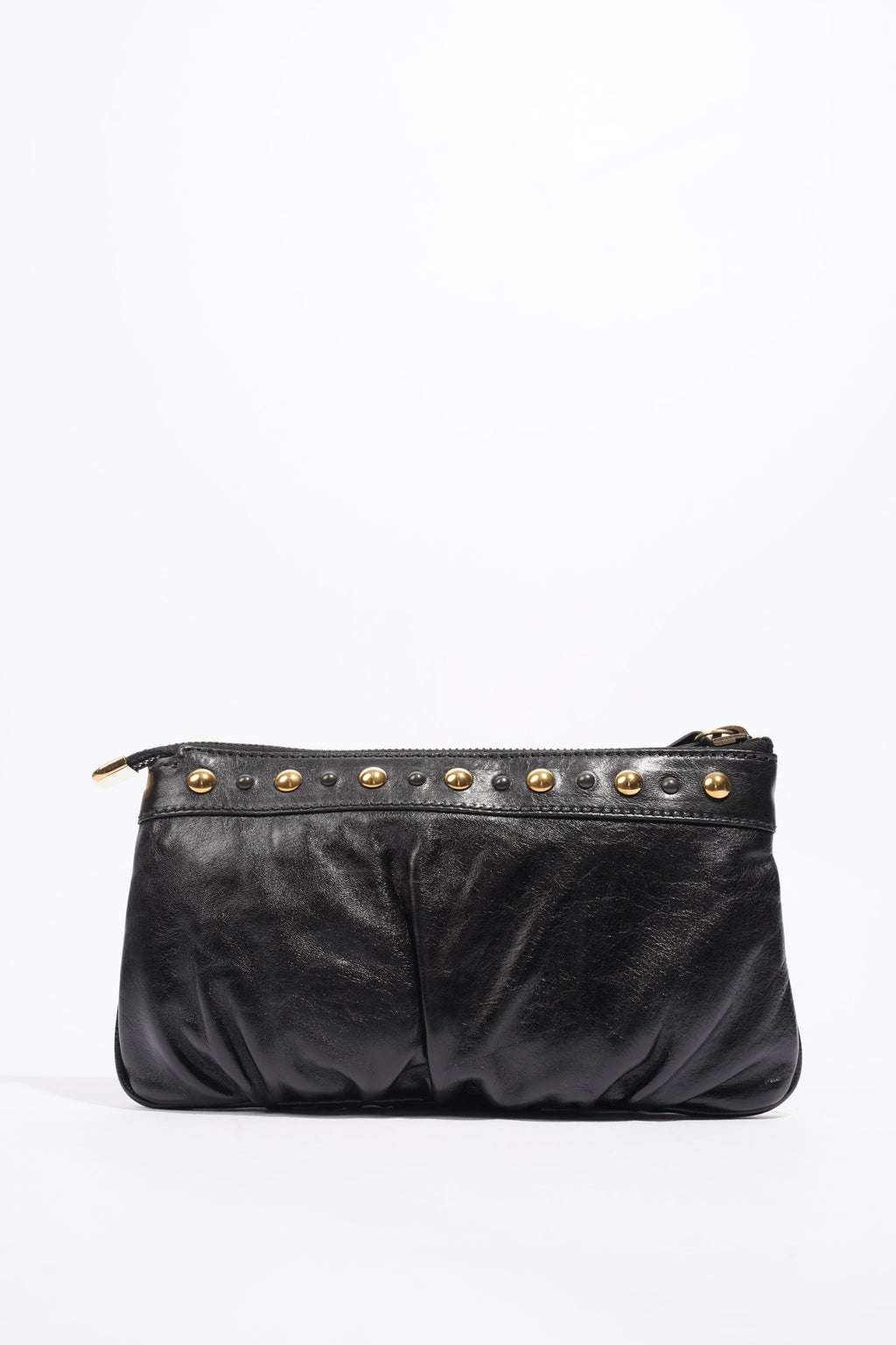 Gucci Heart Keychain Wristlet Black Leather