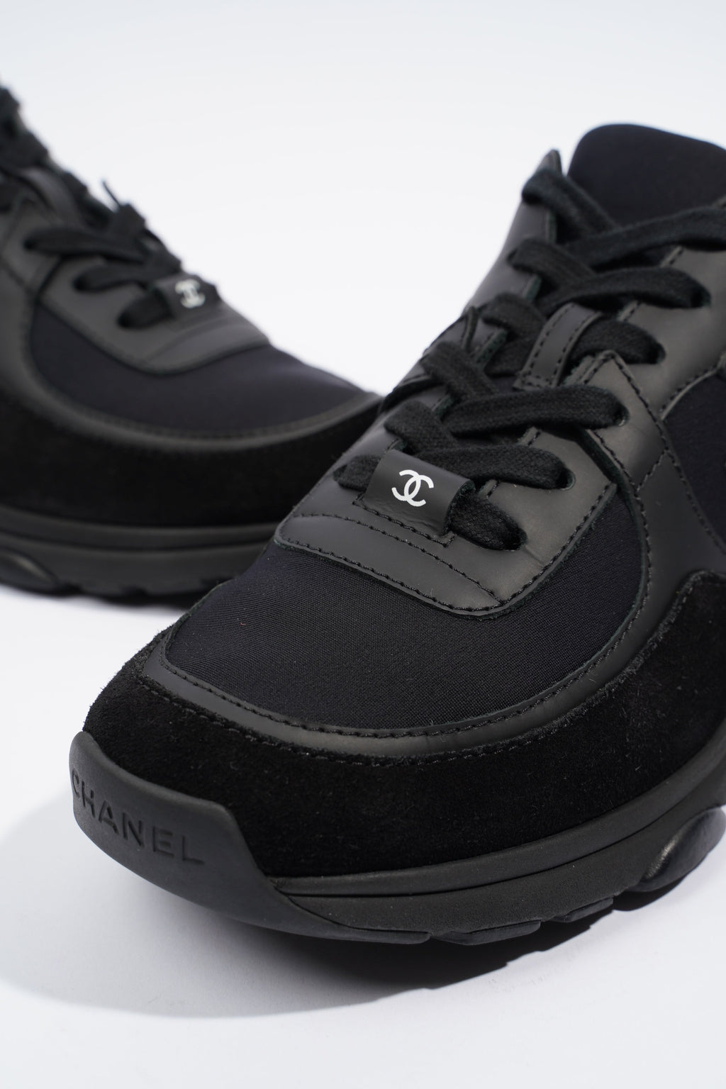 Chanel CC Logo Sneaker Black Suede EU 37.5 UK 4.5