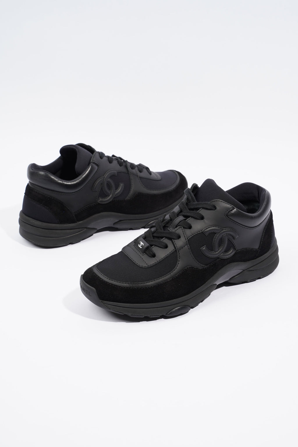 Chanel CC Logo Sneaker Black Suede EU 37.5 UK 4.5