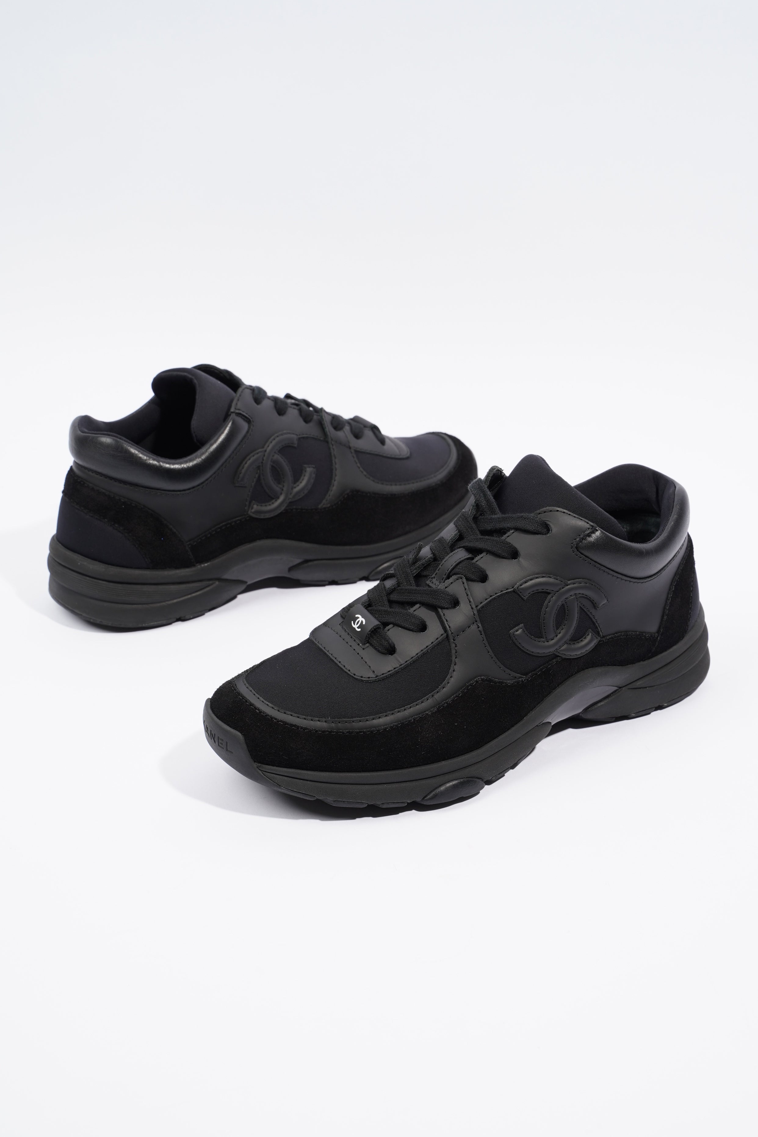 Chanel CC Logo Sneaker Black Suede EU 37.5 UK 4.5