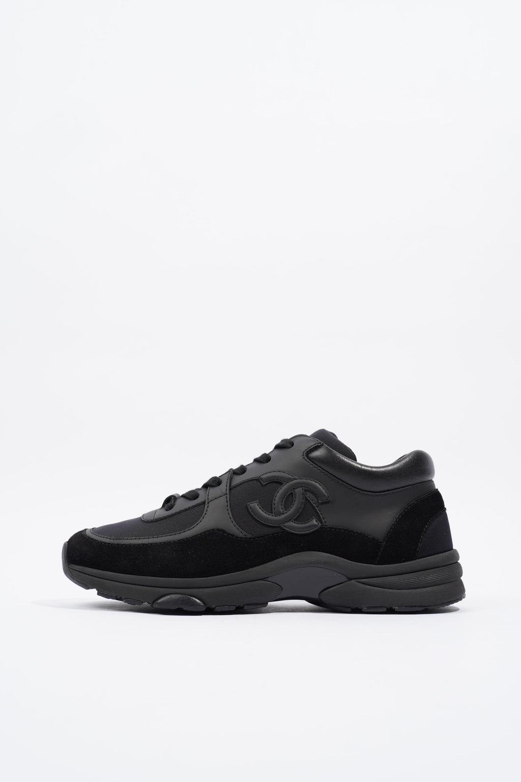 Chanel CC Logo Sneaker Black Suede EU 37.5 UK 4.5
