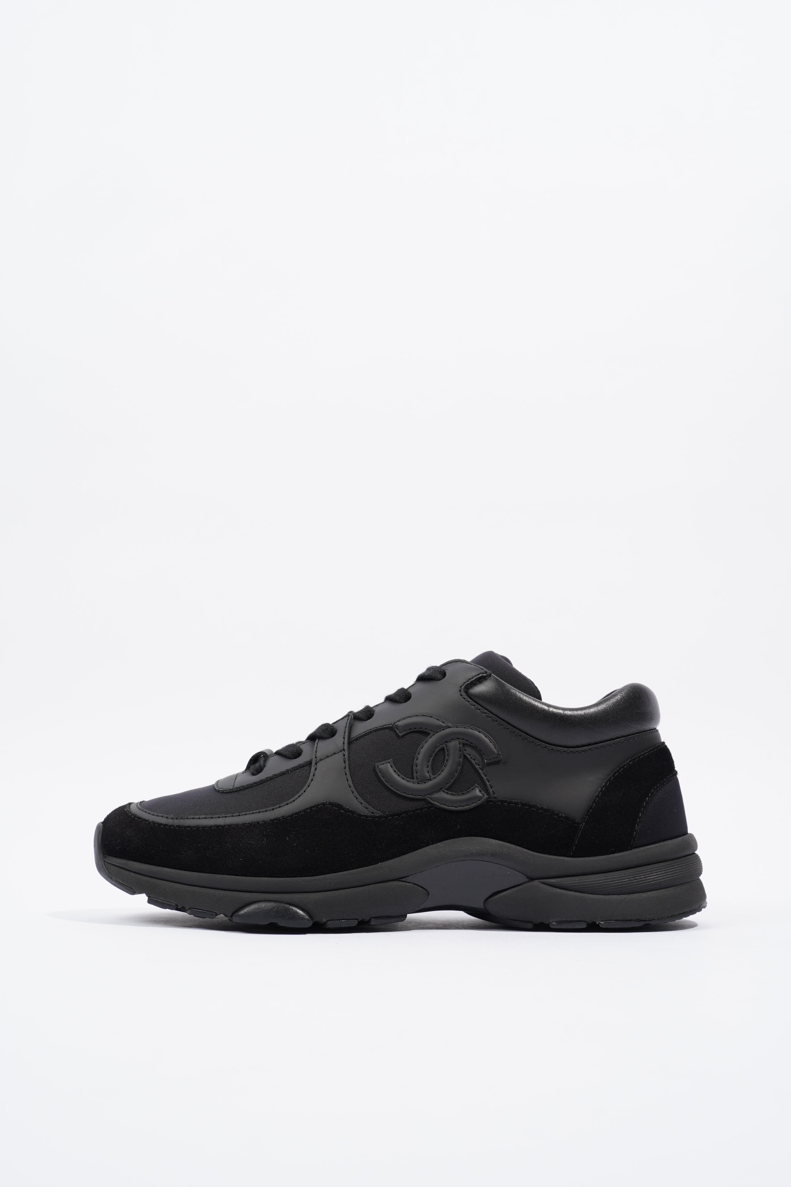 Chanel CC Logo Sneaker Black Suede EU 37.5 UK 4.5