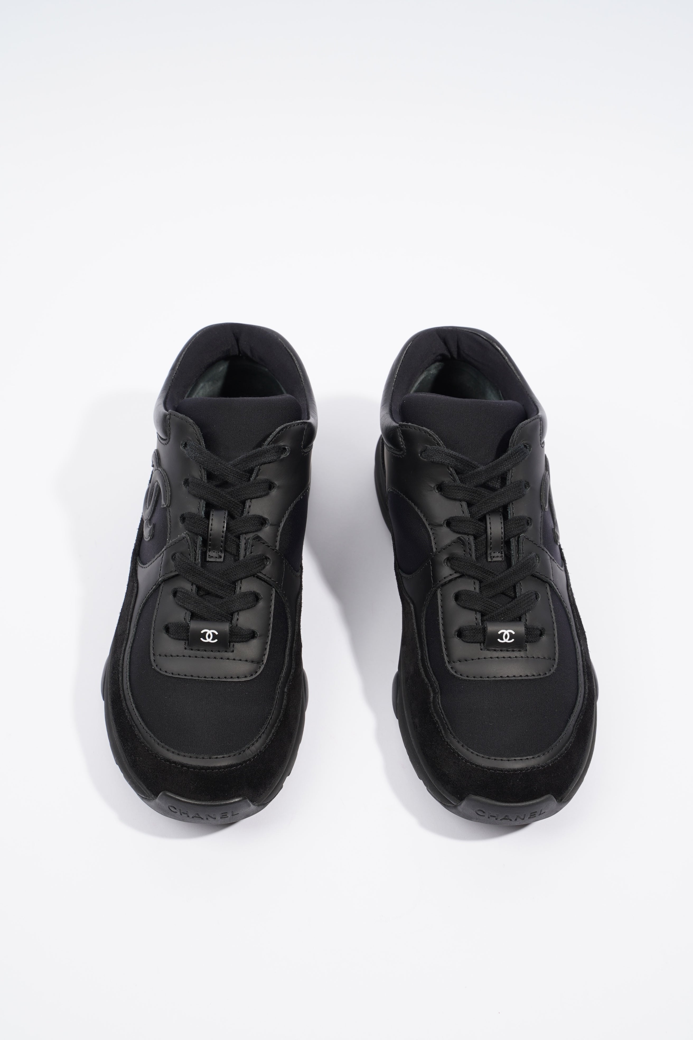 Chanel CC Logo Sneaker Black Suede EU 37.5 UK 4.5