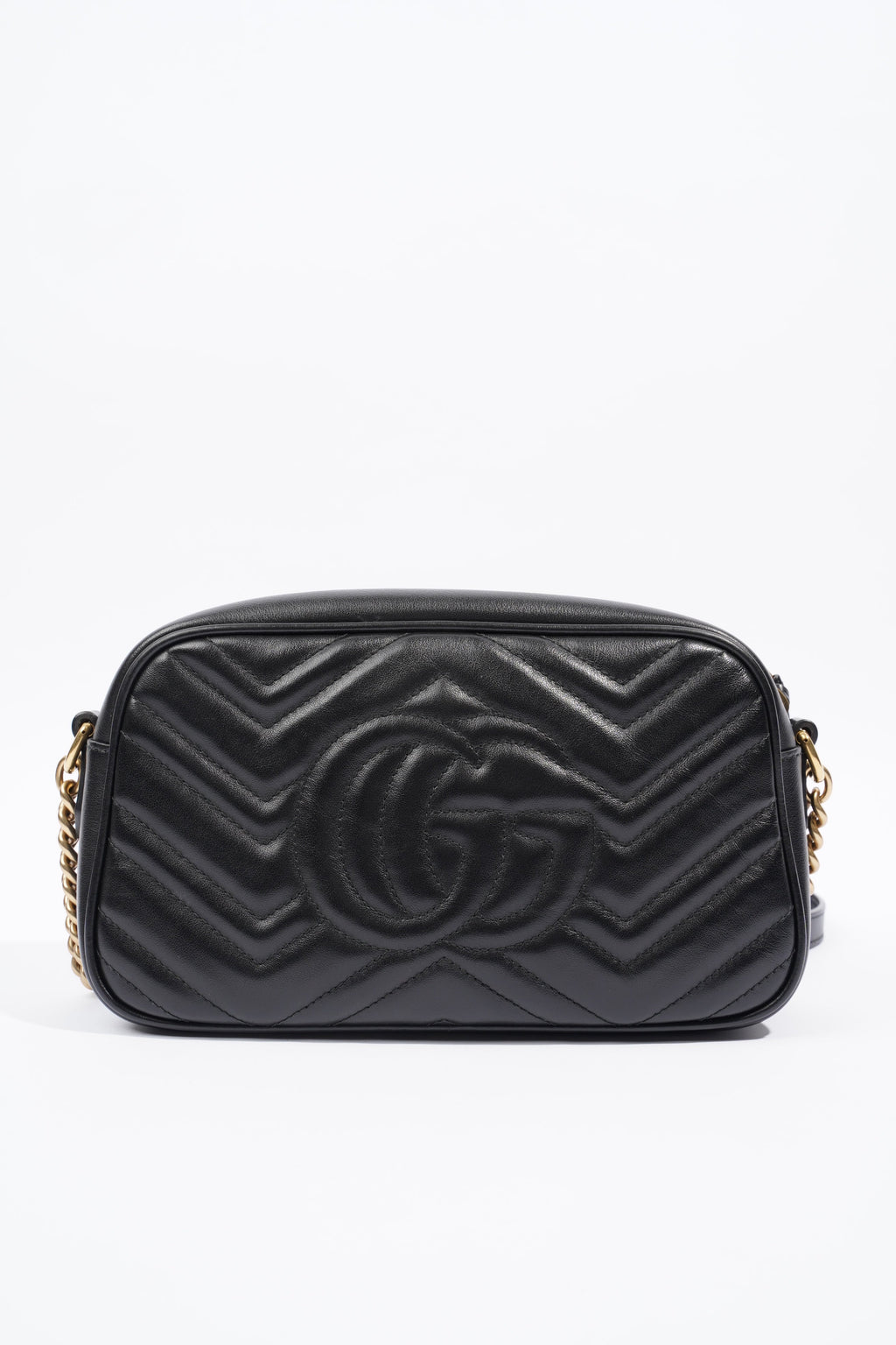 Gucci Marmont Zip Bag Black Leather Small