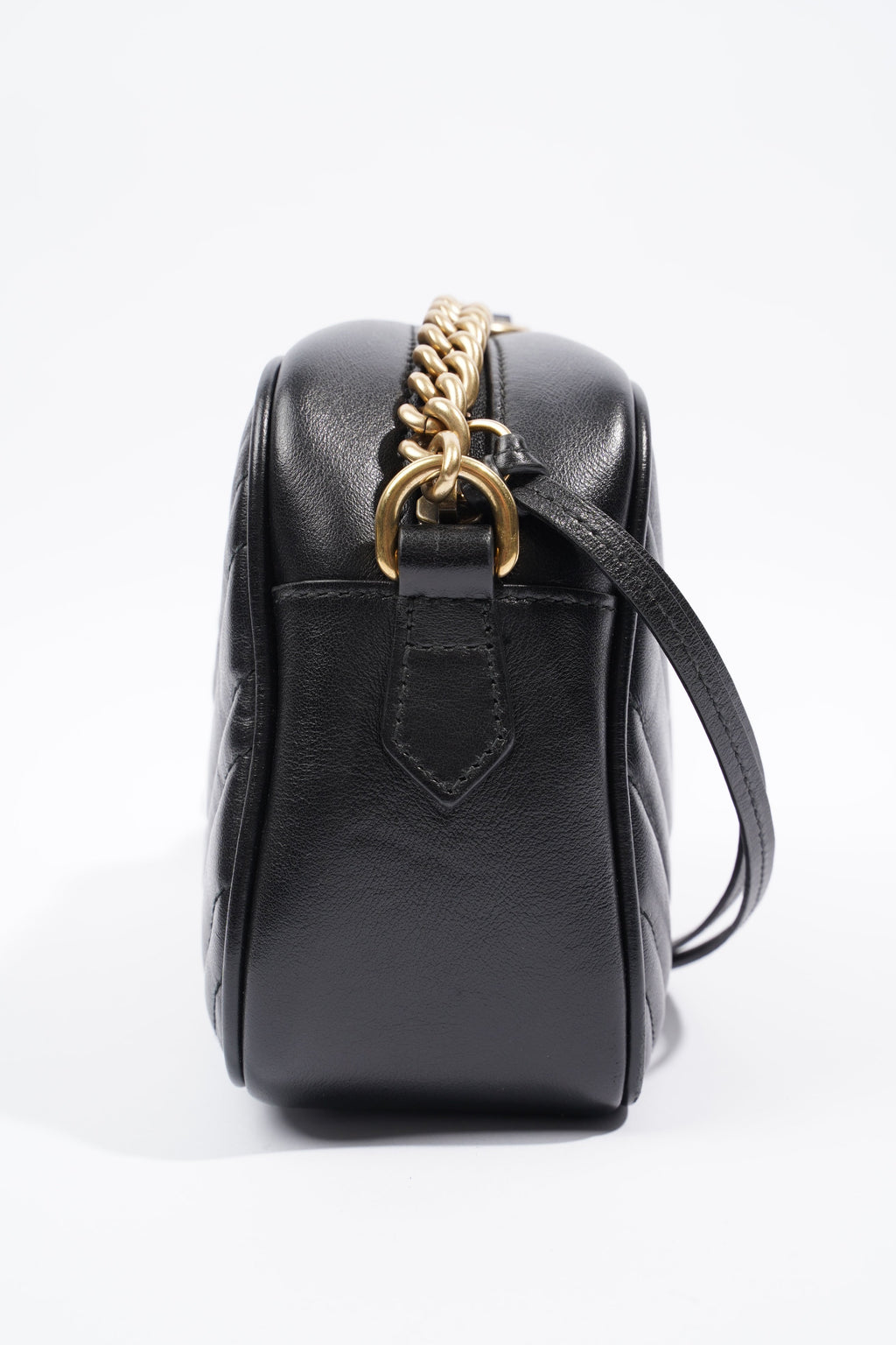 Gucci Marmont Zip Bag Black Leather Small