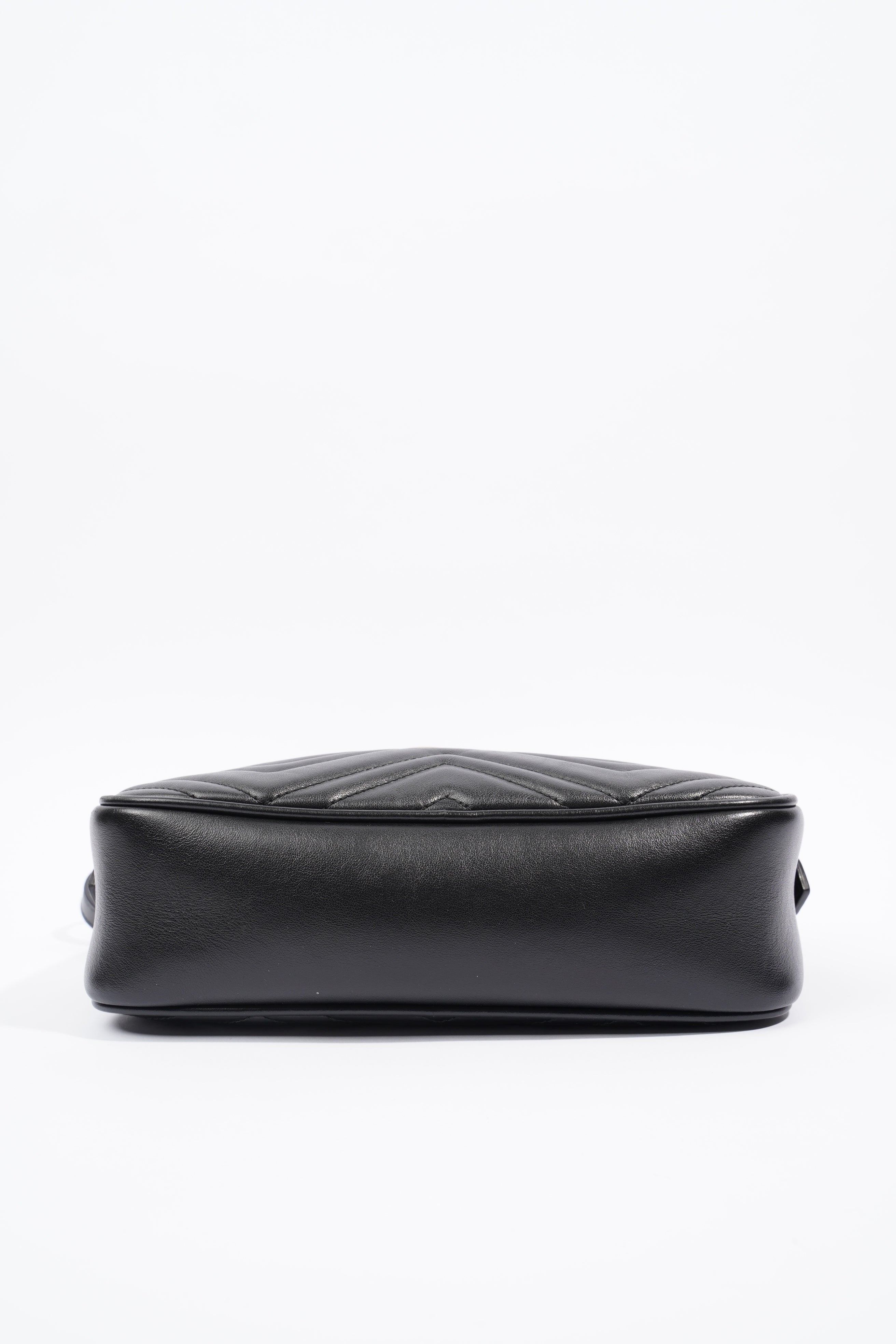Gucci Marmont Zip Bag Black Leather Small