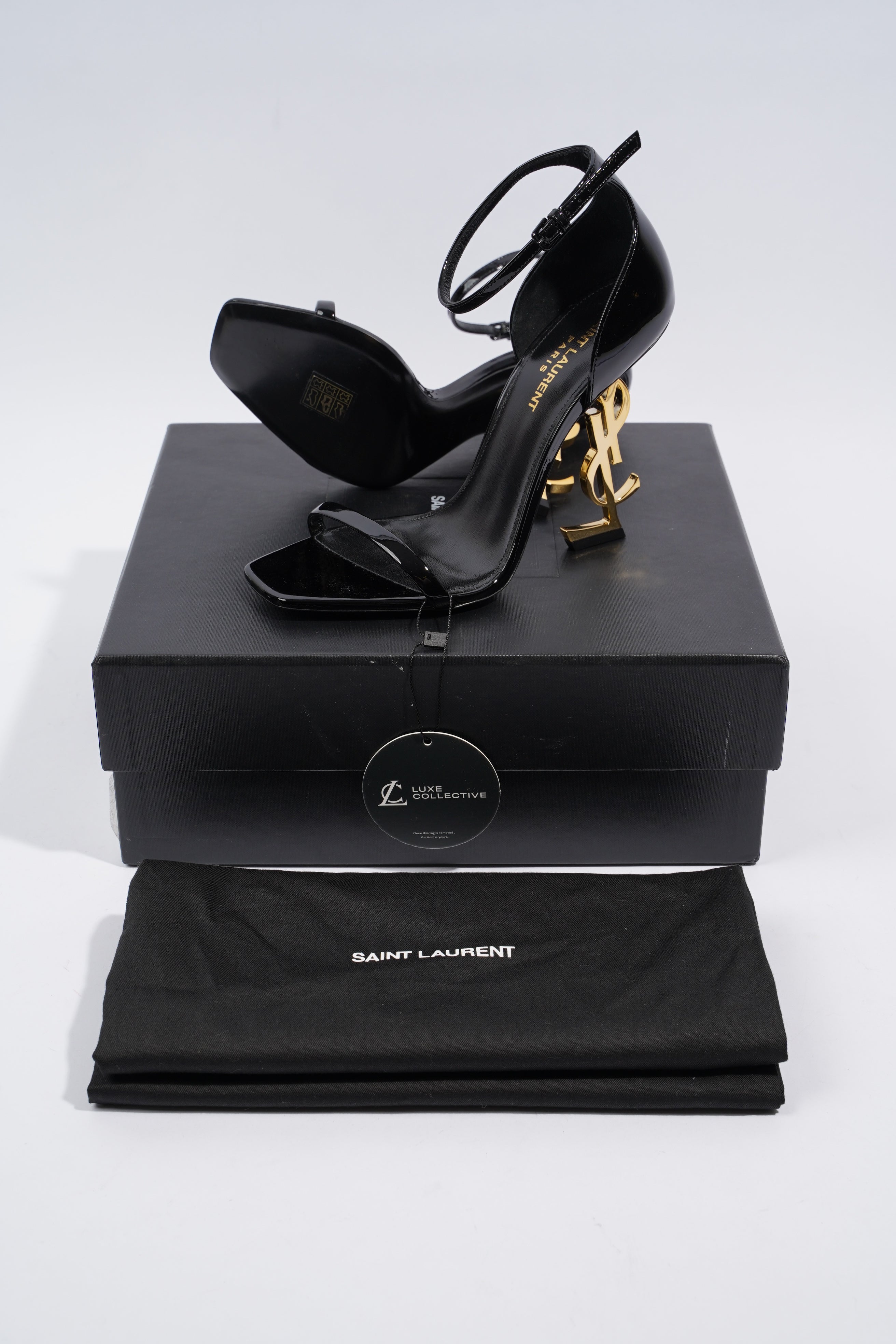 Saint Laurent Opyum Black Patent Leather EU 38 UK 5