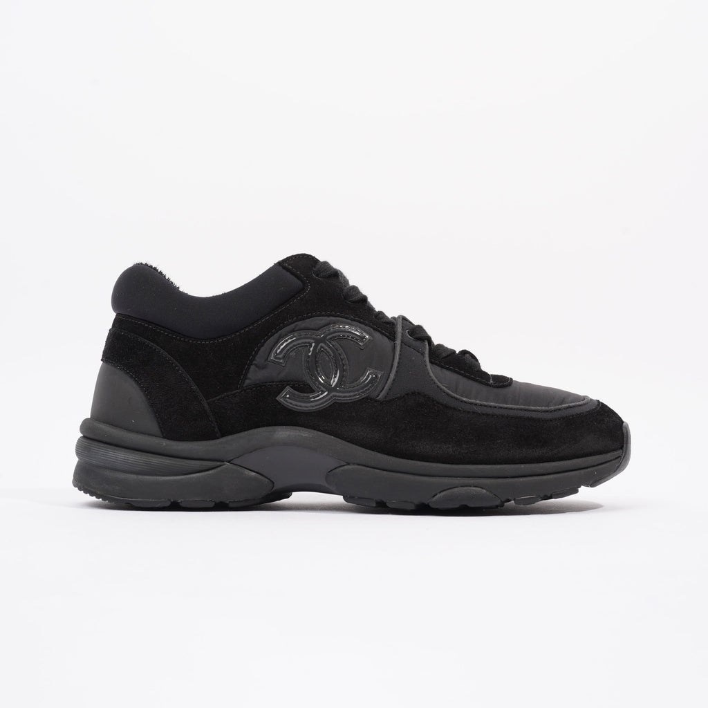 Chanel CC Logo Black Suede EU 38 UK 5