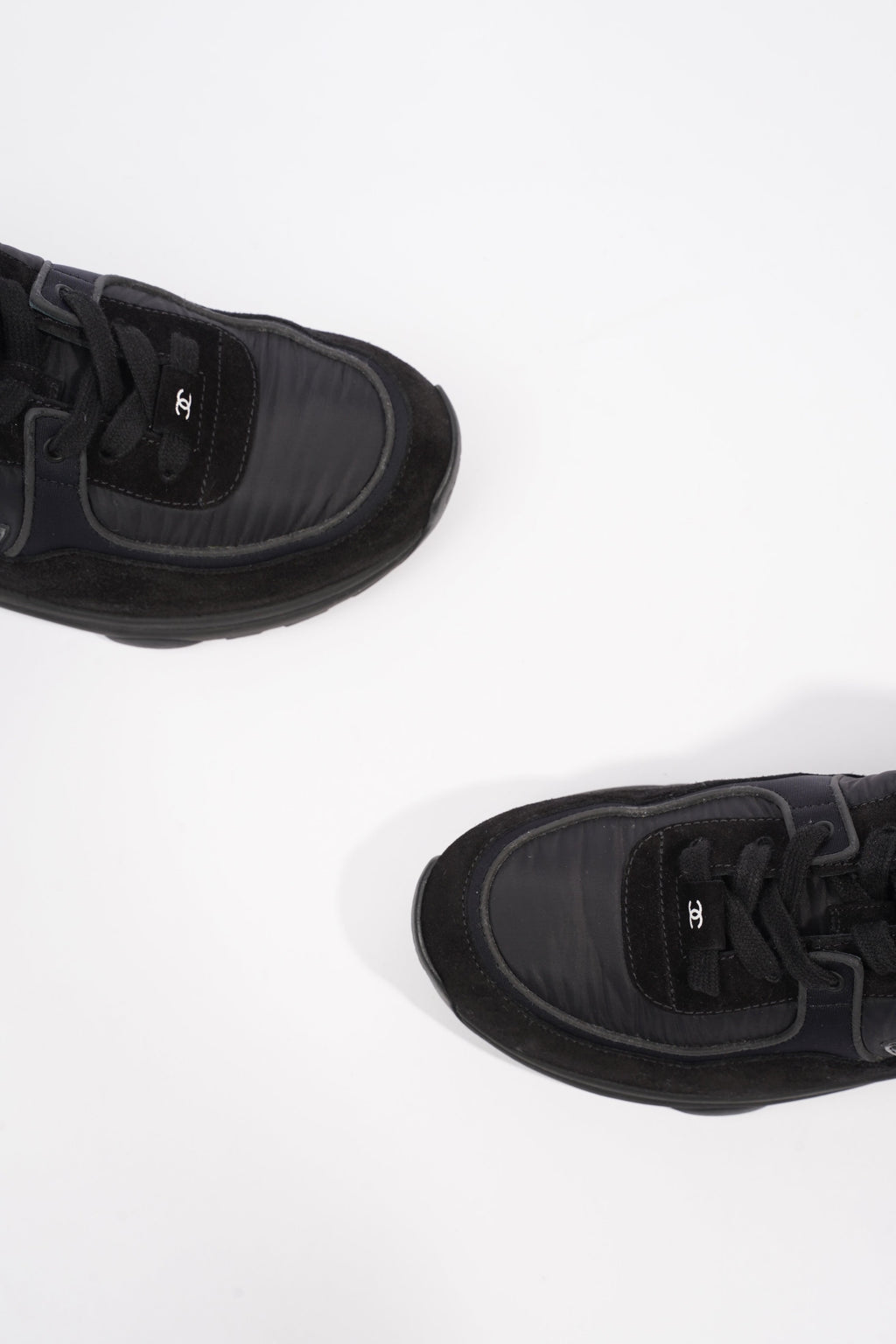Chanel CC Logo Black Suede EU 38 UK 5