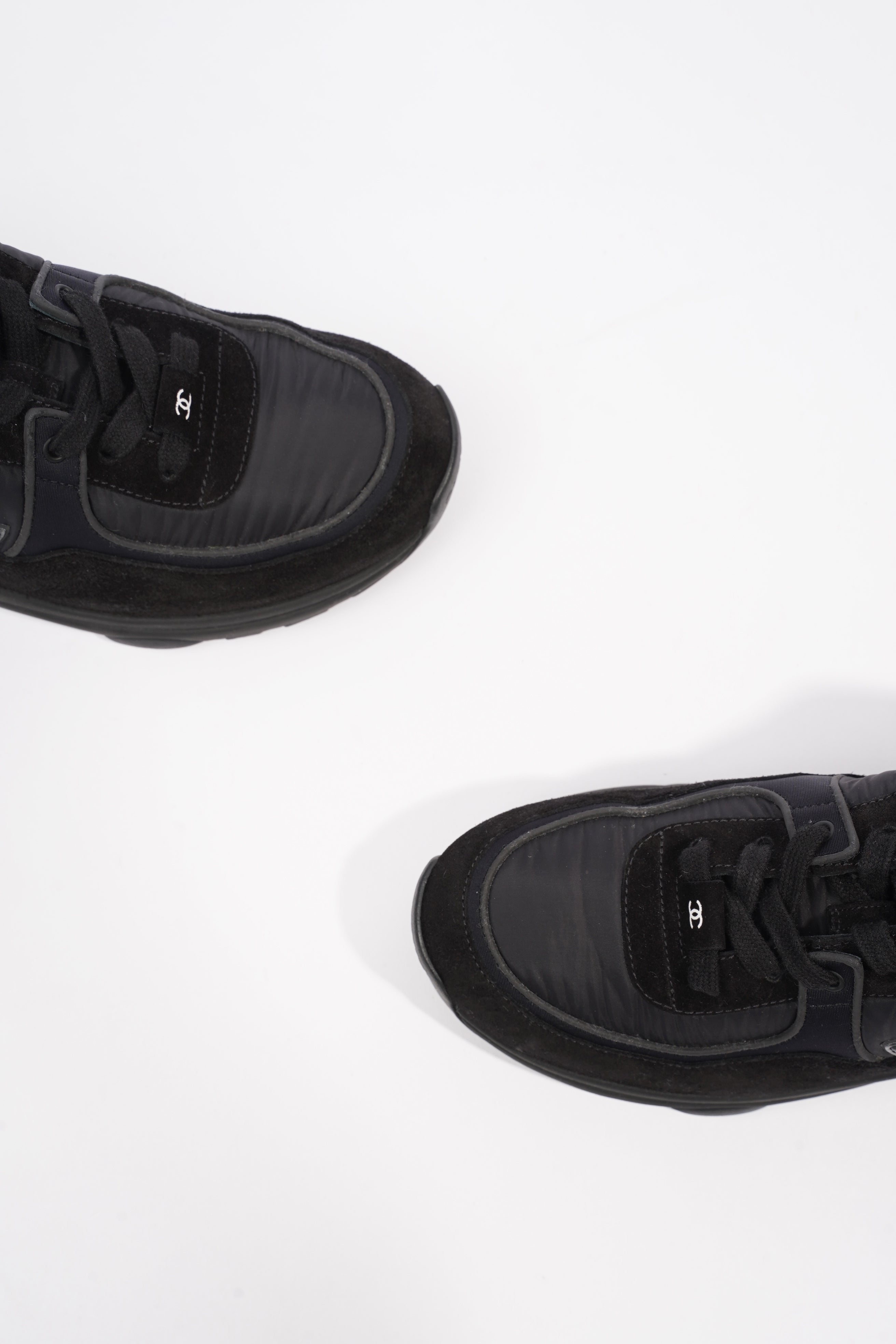 Chanel CC Logo Black Suede EU 38 UK 5