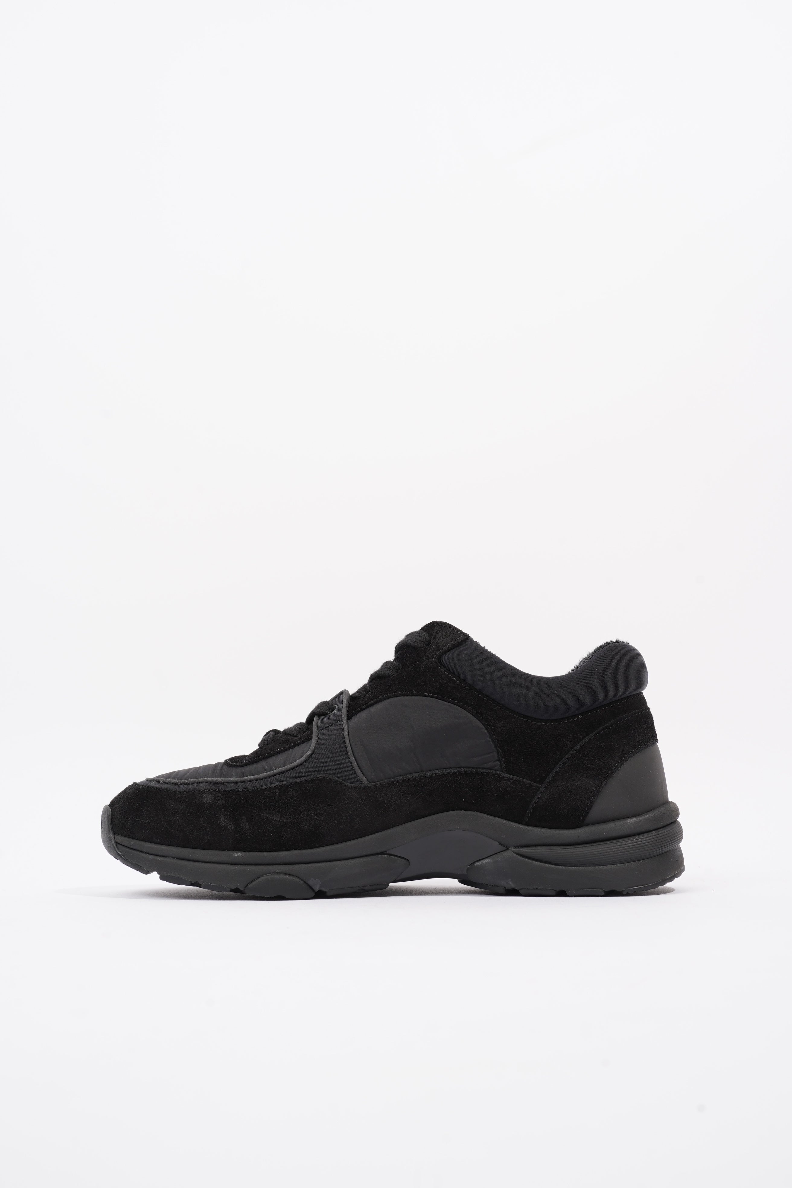 Chanel CC Logo Black Suede EU 38 UK 5