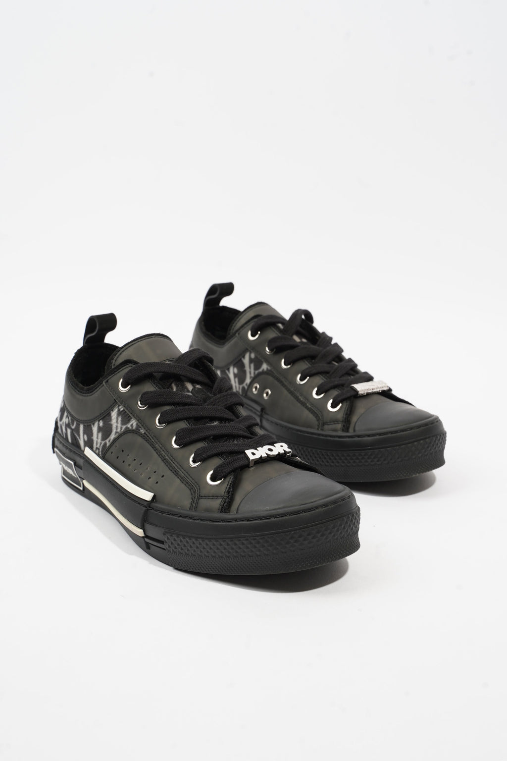 Christian Dior B23 Low Top Black Oblique Canvas EU 38 UK 5