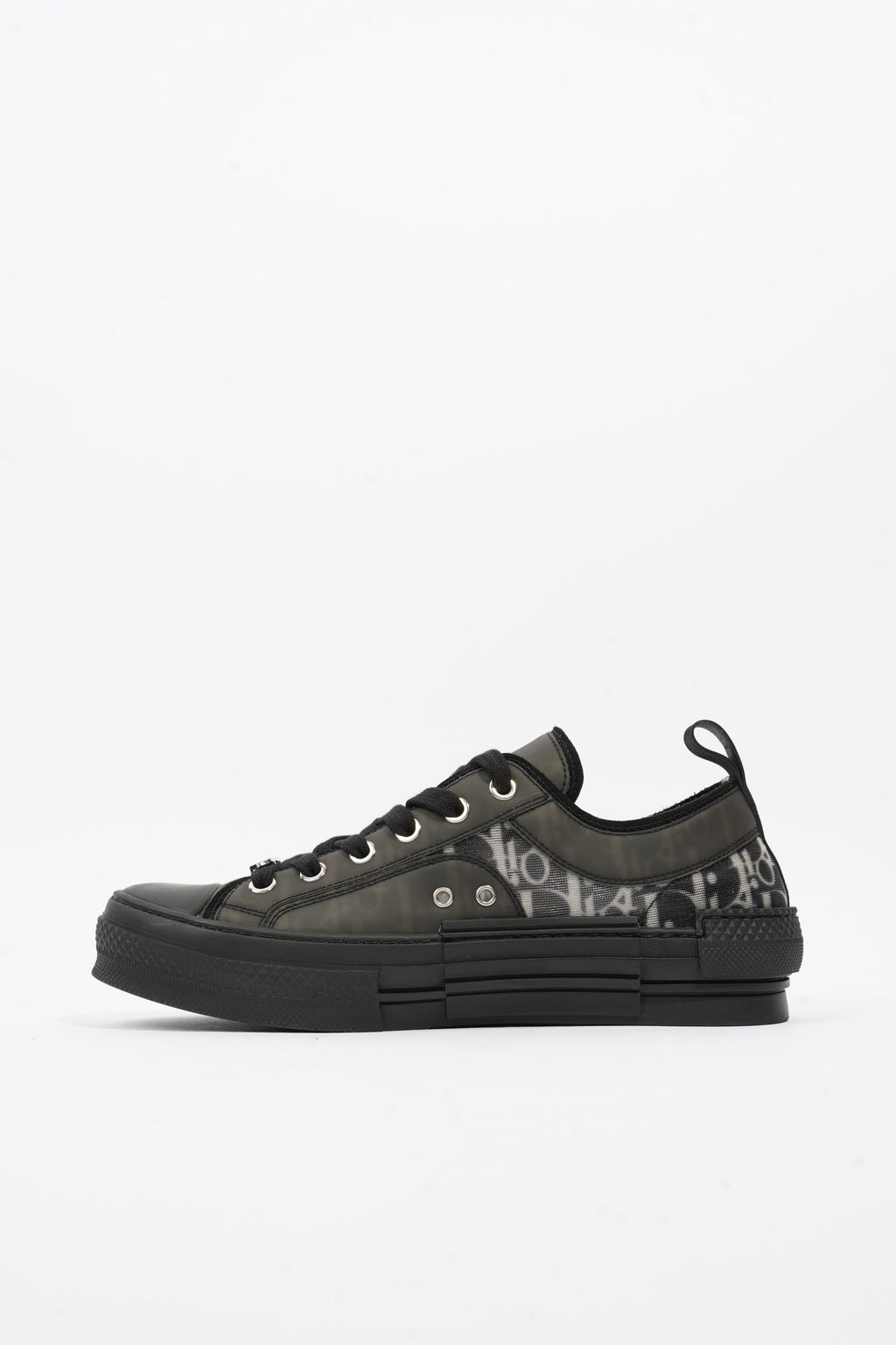 Christian Dior B23 Low Top Black Oblique Canvas EU 38 UK 5