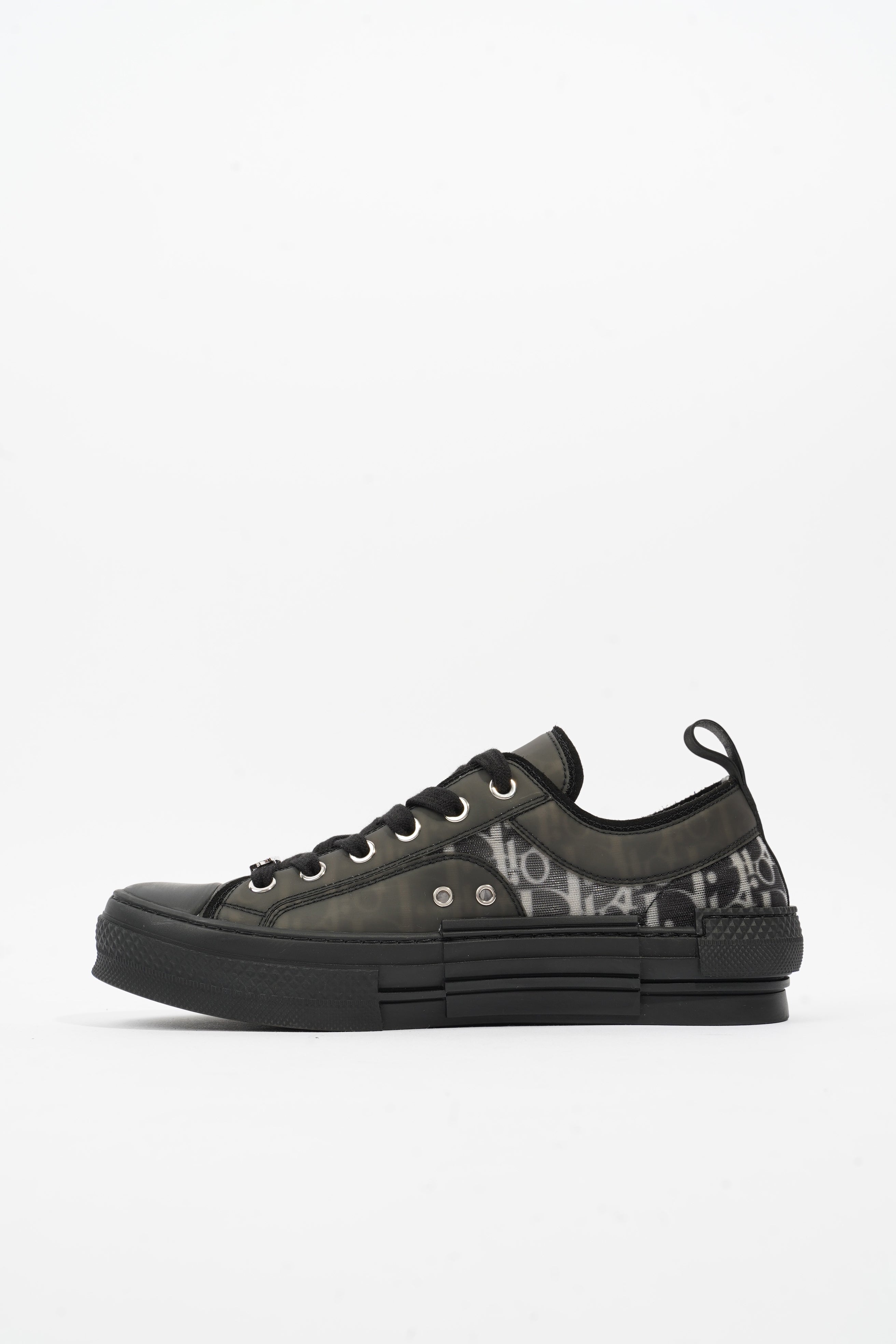 Christian Dior B23 Low Top Black Oblique Canvas EU 38 UK 5