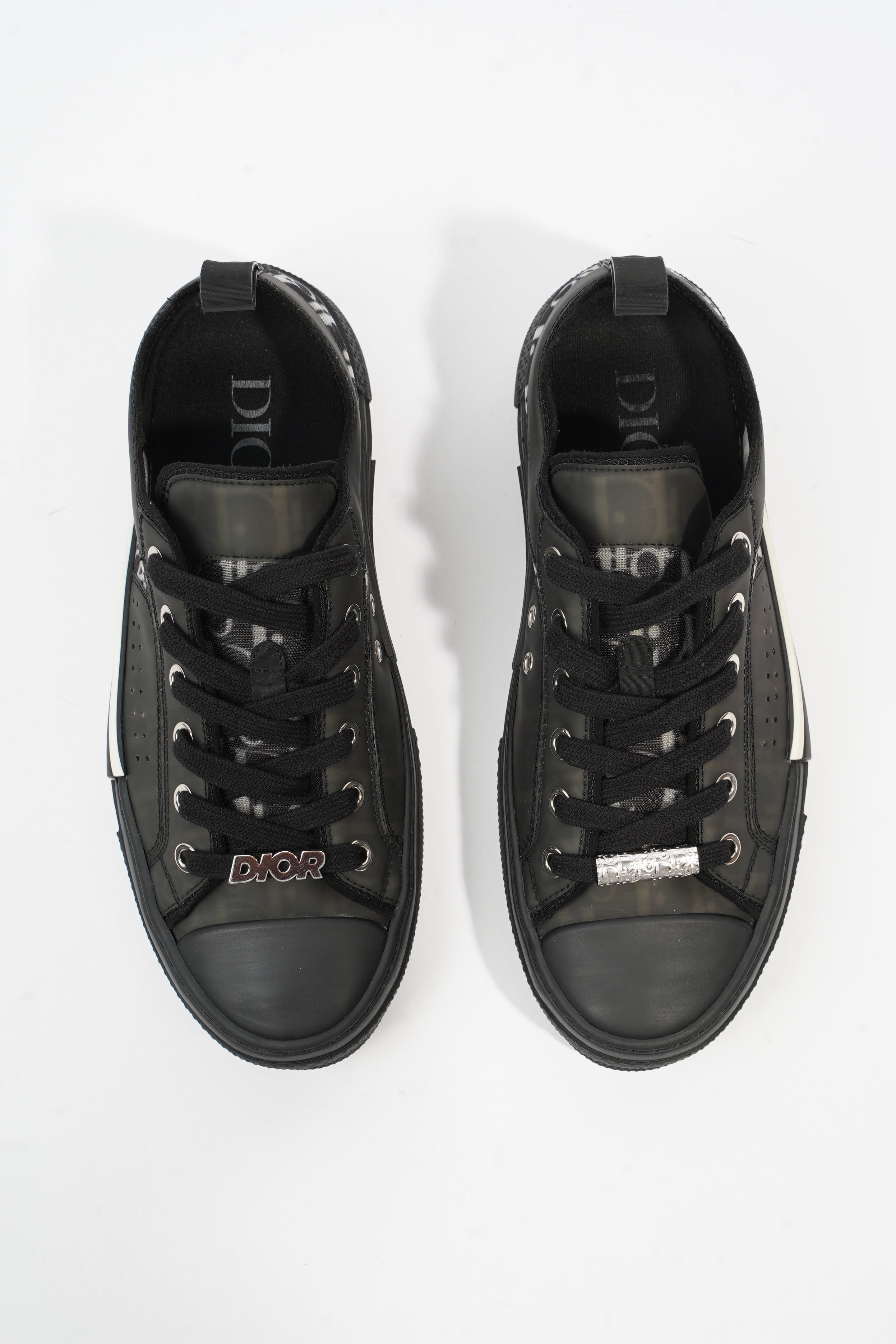 Christian Dior B23 Low Top Black Oblique Canvas EU 38 UK 5