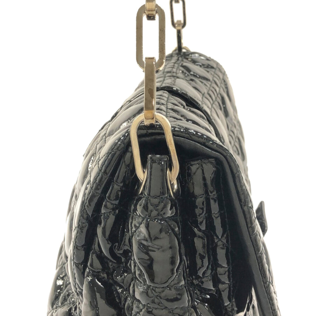 DIOR Cannage New Lock Patent Leather Flap Bag