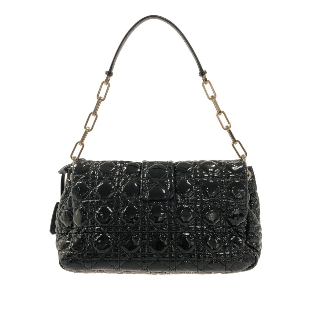 DIOR Cannage New Lock Patent Leather Flap Bag