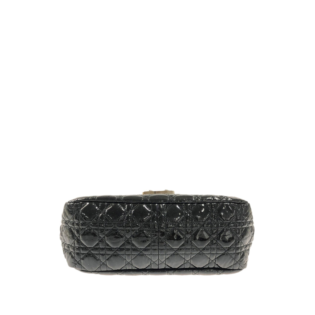 DIOR Cannage New Lock Patent Leather Flap Bag