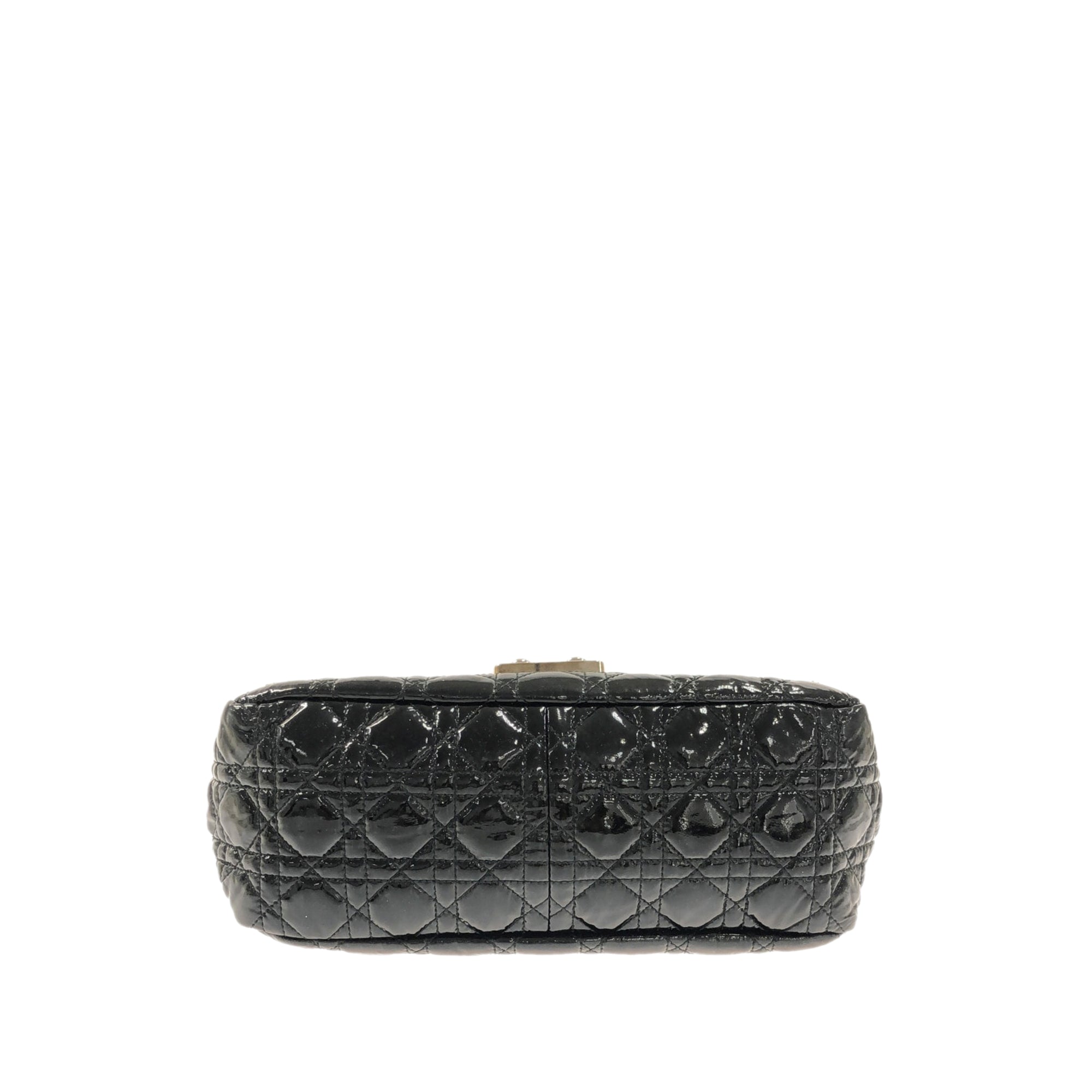 DIOR Cannage New Lock Patent Leather Flap Bag