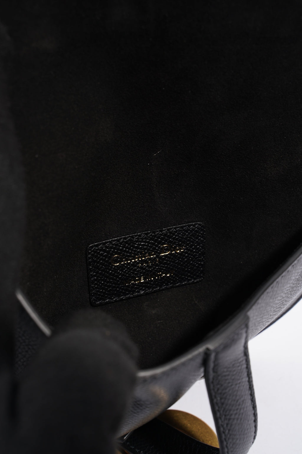 Christian Dior Saddle Belt Bag Black Leather