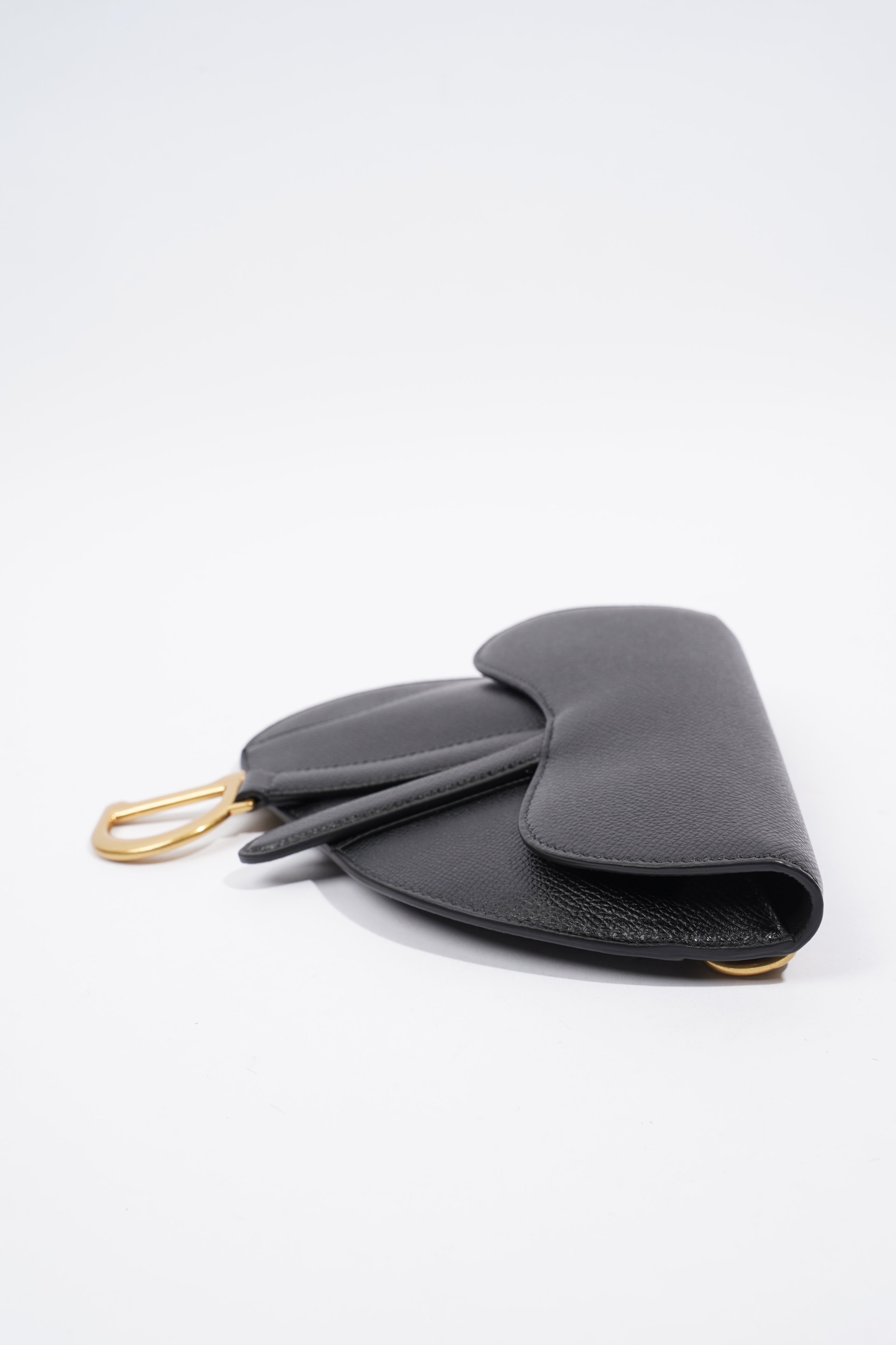 Christian Dior Saddle Belt Bag Black Leather